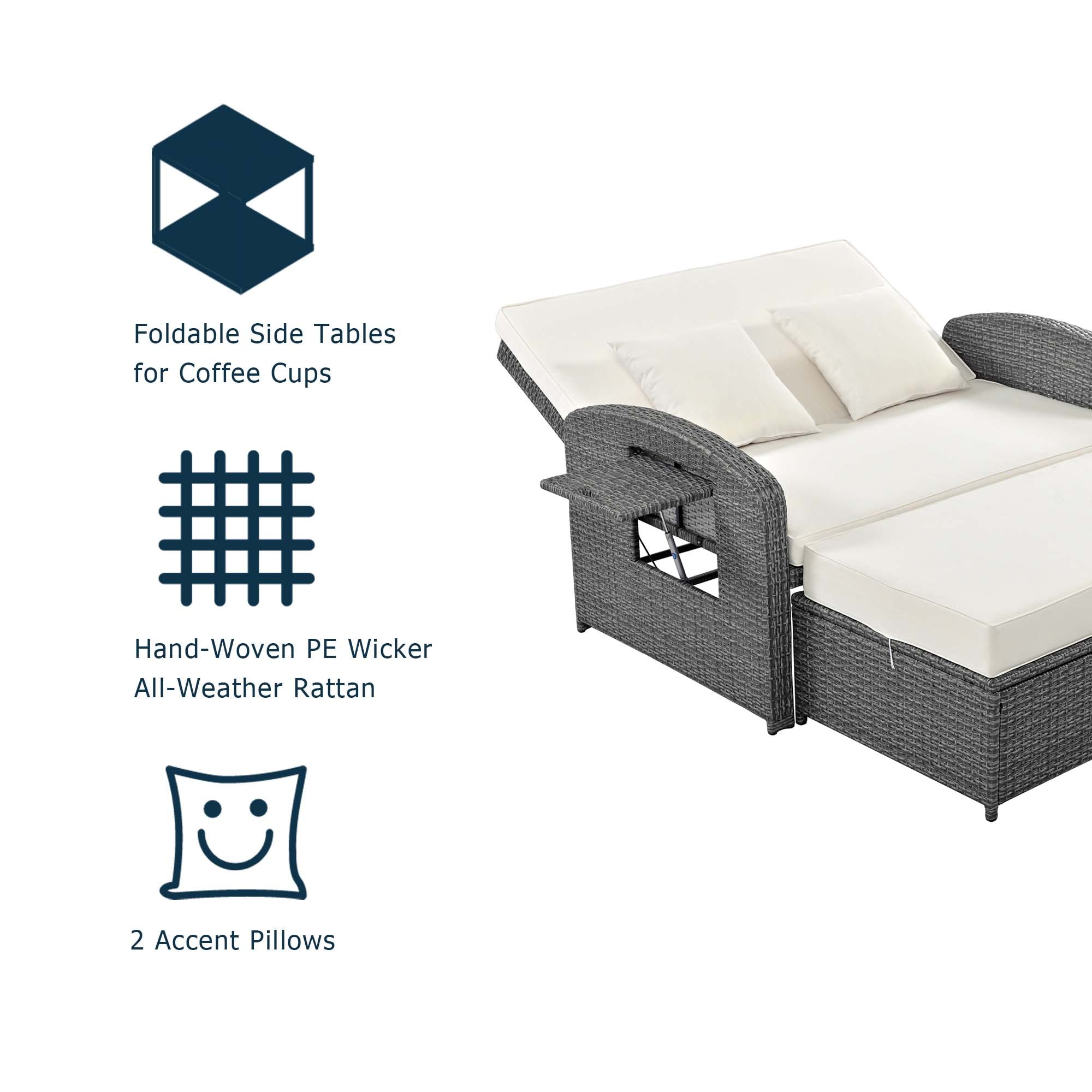 Clihome CL-US312BL Patio-Sofas-Daybeds - View #6