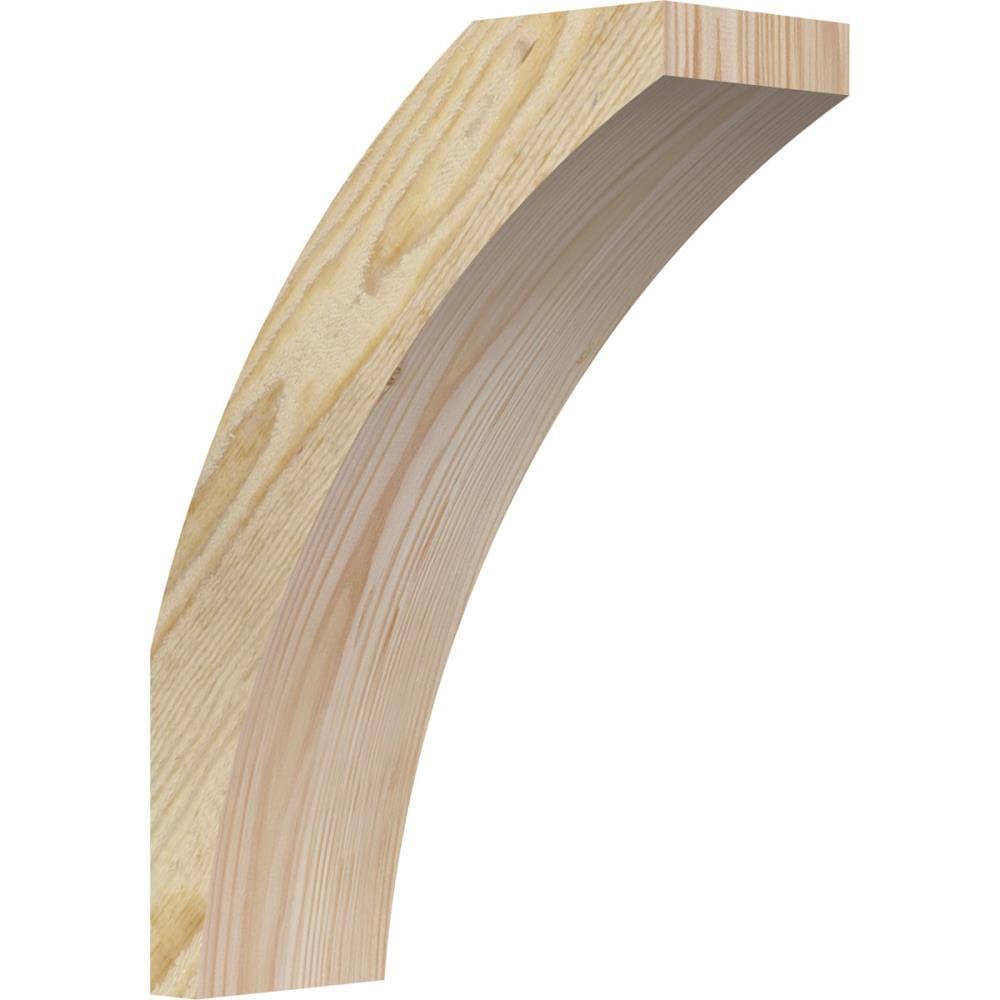 Ekena Millwork BRC04X10X14THR00RDF 4-in x 10-in x 14-in Douglas Fir Unfinished Wood Thorton Rough Sawn Knee Brace