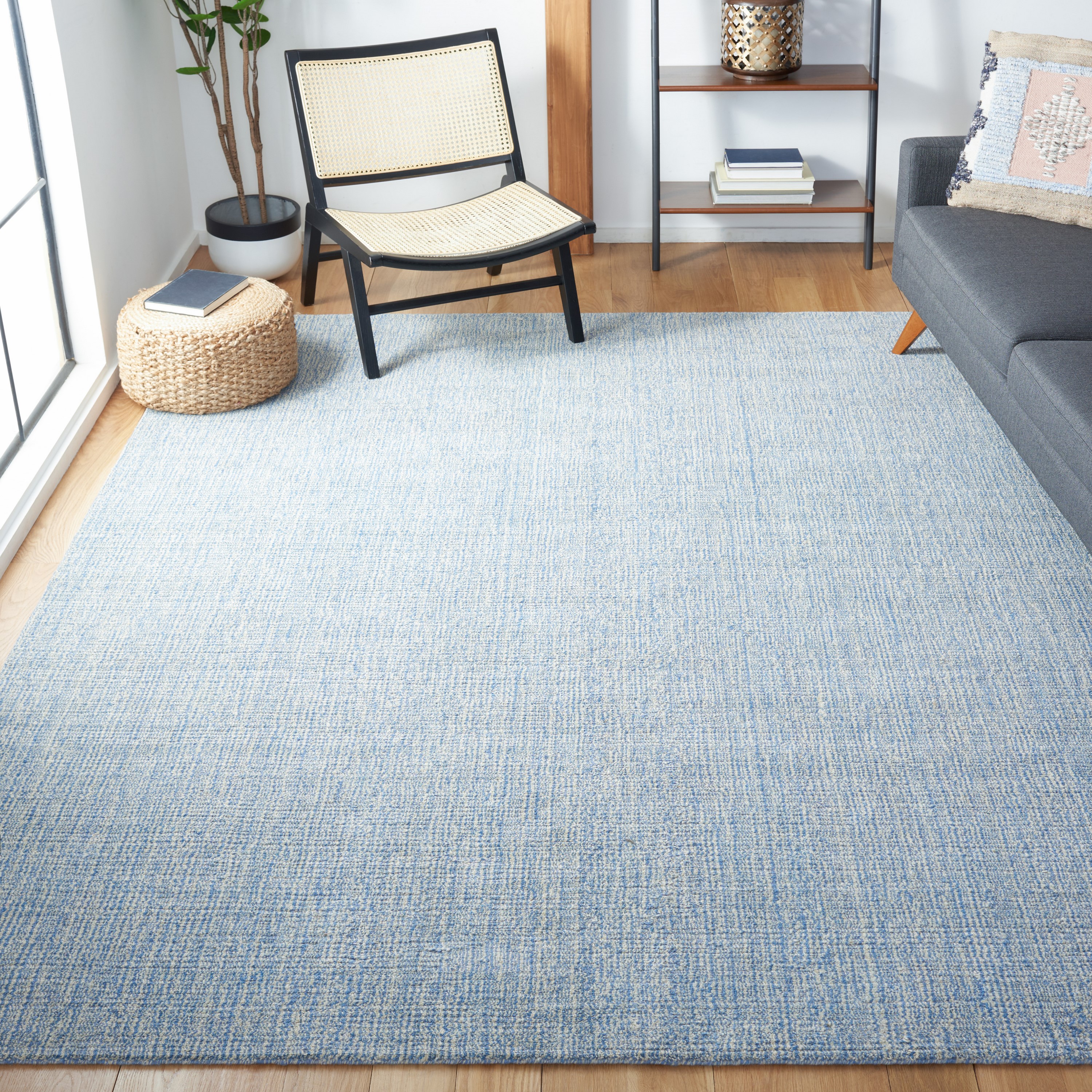 Safavieh NFB801N-8 Natural Fiber Itzer 8 x 10 (ft) Loomed Jute Dark Blue Rectangular Indoor Solid French Country Area rug