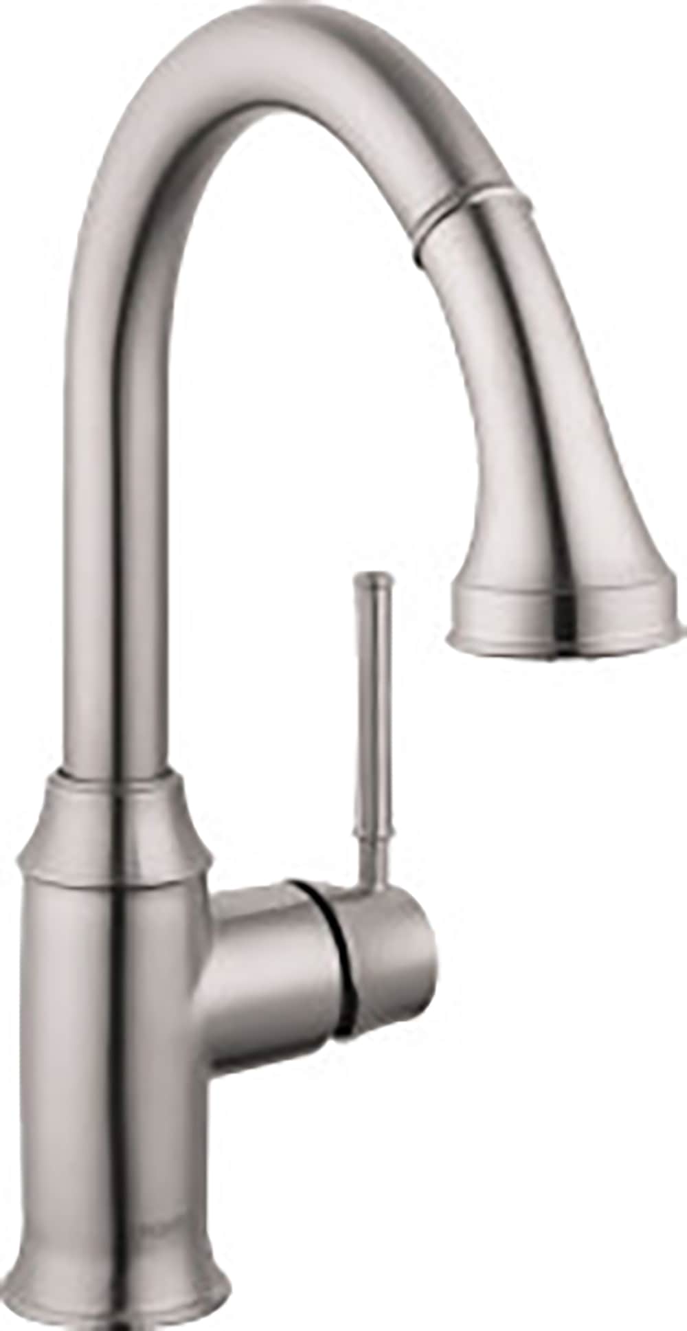 HG Kitchen Steel Optik Single Handle High-arc Kitchen Faucet | - Hansgrohe 04216800