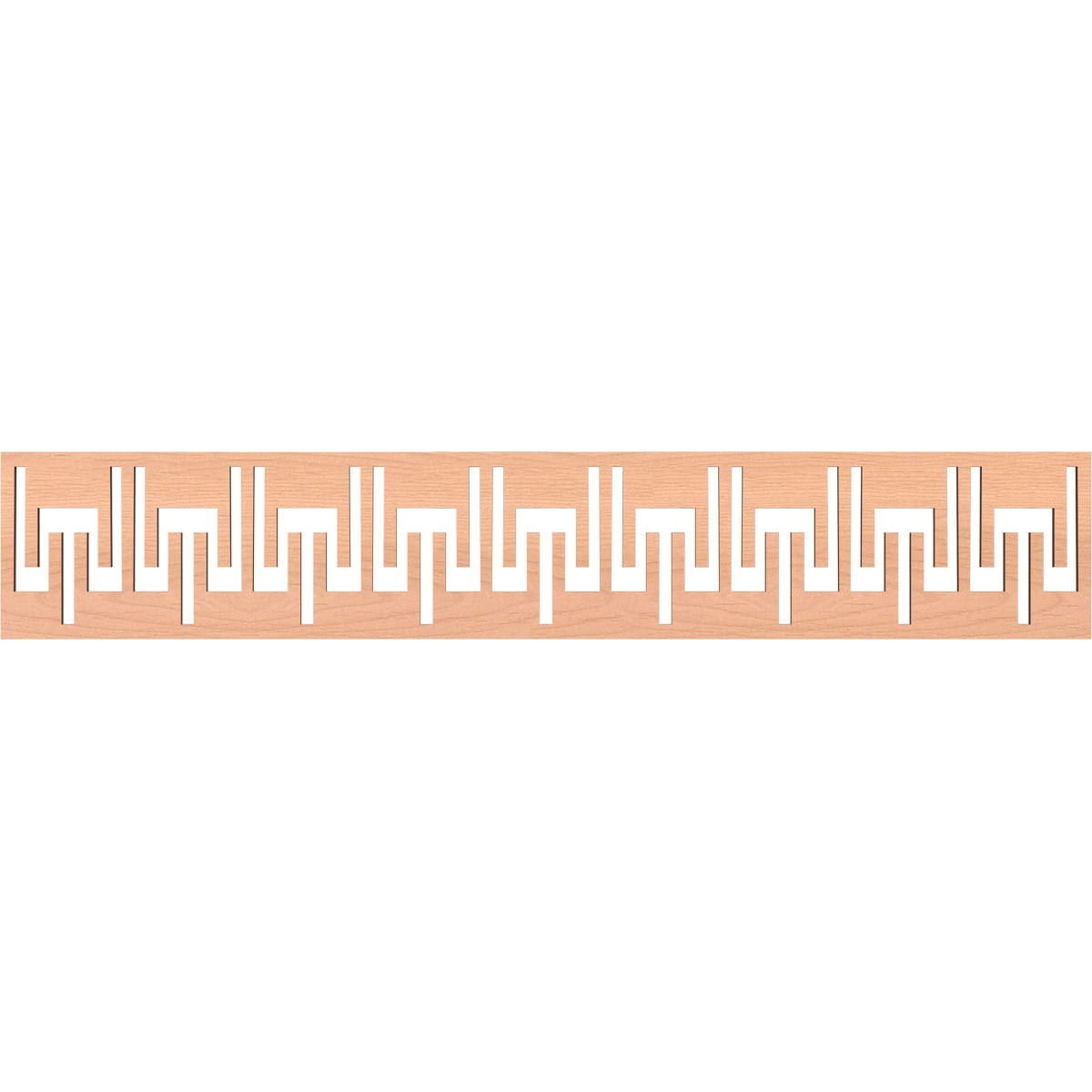 Ekena Millwork MLDB08X46VICAL Victory Fretwork Flat Trim 8-in x 3.89-ft Alder Brown Unfinished 2155889 Pierced Wall Panel Moulding