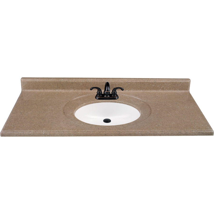 HP249-KONS3-SS 49-in Kona Solid Surface Integral Single Sink Bathroom Vanity Top