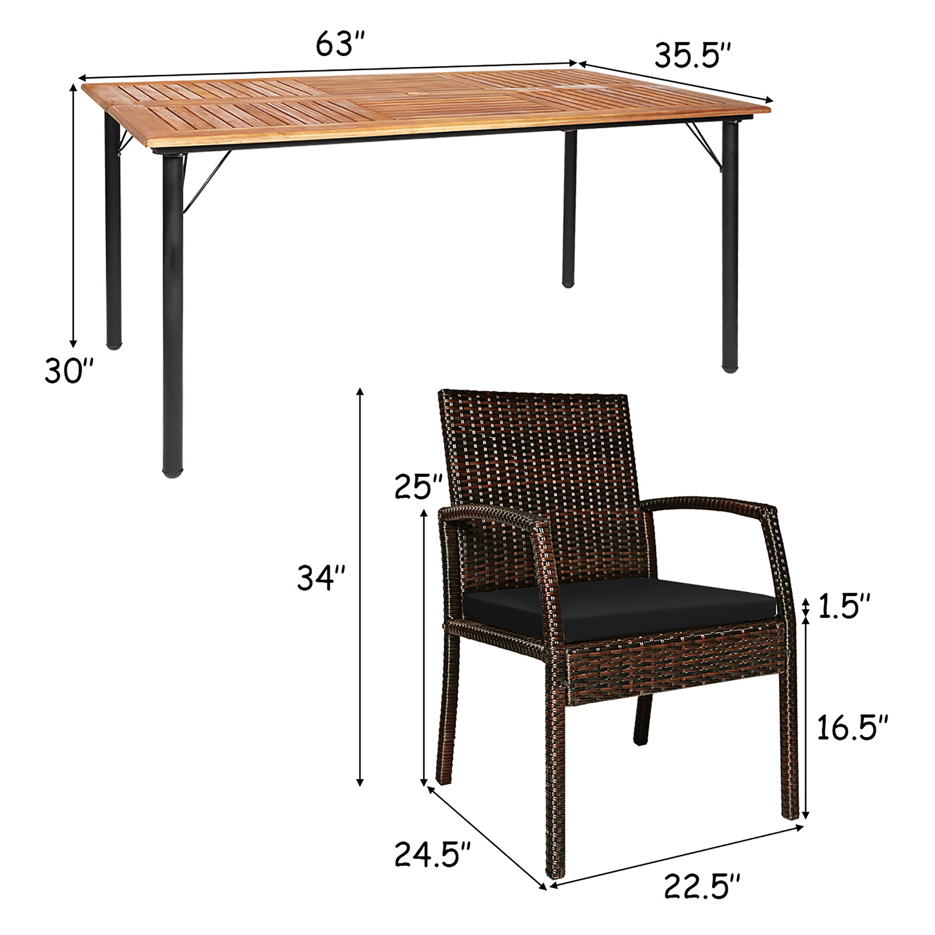 Costway HW70680DK+ Patio-Dining-Sets - View #6