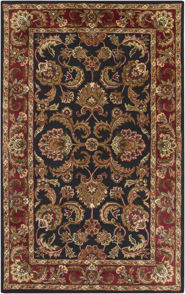 Surya A108-811 Ancient Treasures 8 X 11 (ft) Wool Burgundy Medallion Oriental Area Rug