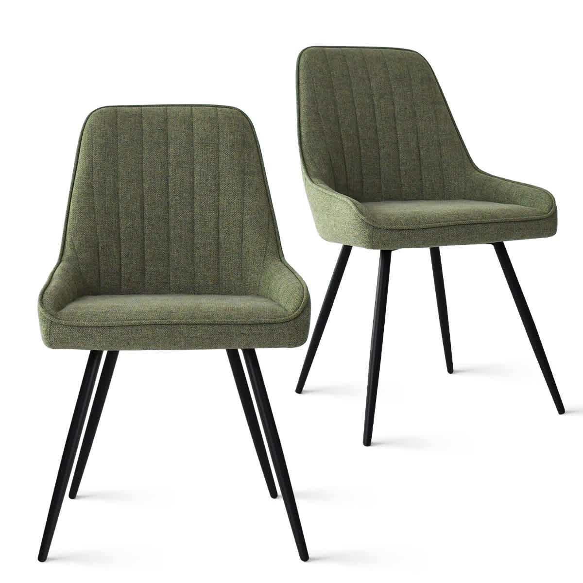 Maison Boucle BOSTON-GREEN-2 Dining-Chairs - View #2
