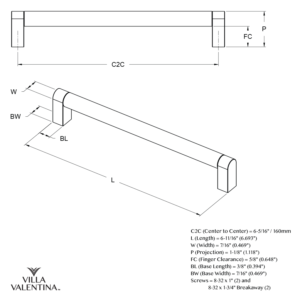 Villa Valentina VV9160SN Cabinet-Pulls - View #5
