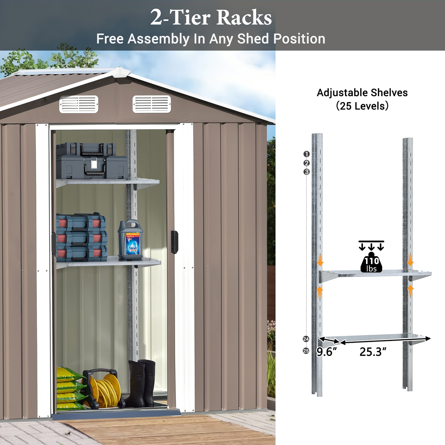 SINOFURN SYA010305GY Metal-Storage-Buildings-Sheds - View #5