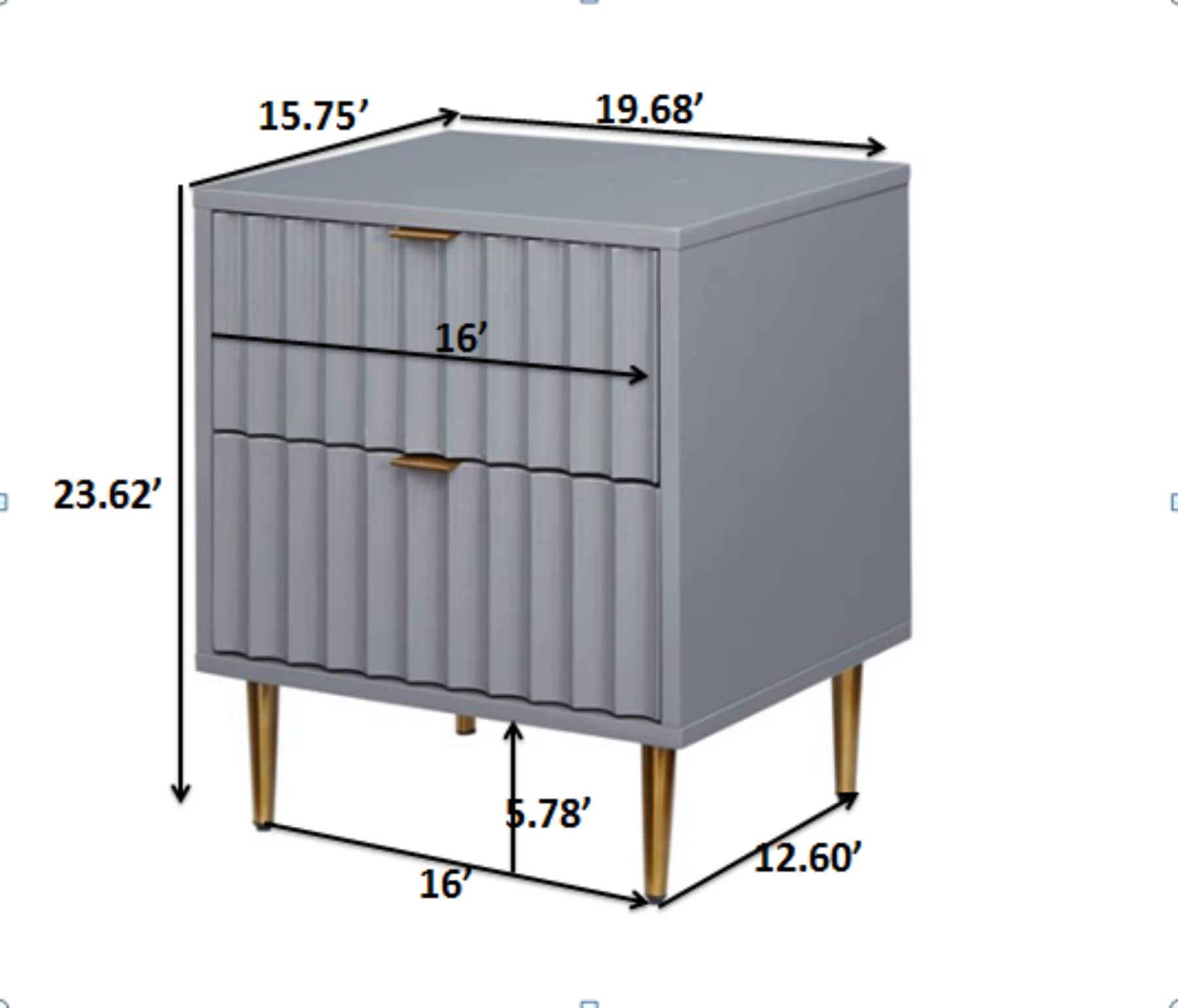 CASAINC WF-BEC-1472W-GY nightstands - View #4