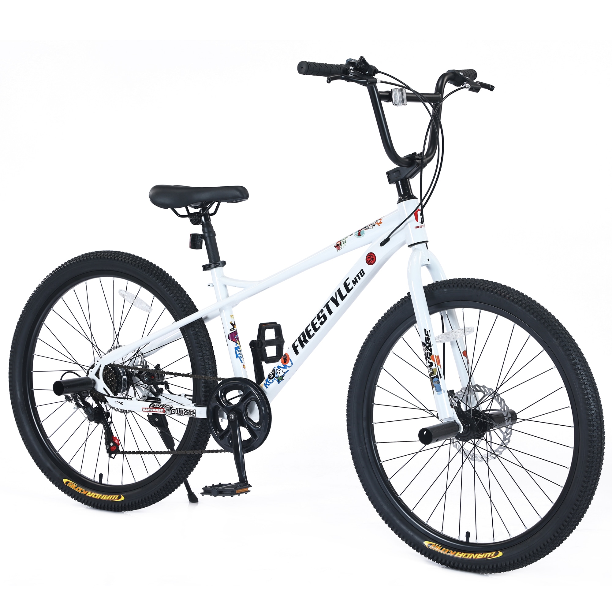 LOVMOR Freestyle Kids Bike Double Disc Brakes 26 Inch Childrens Bicycle for Boys Girls Age 12+ Years #SF-Y-W1019124186