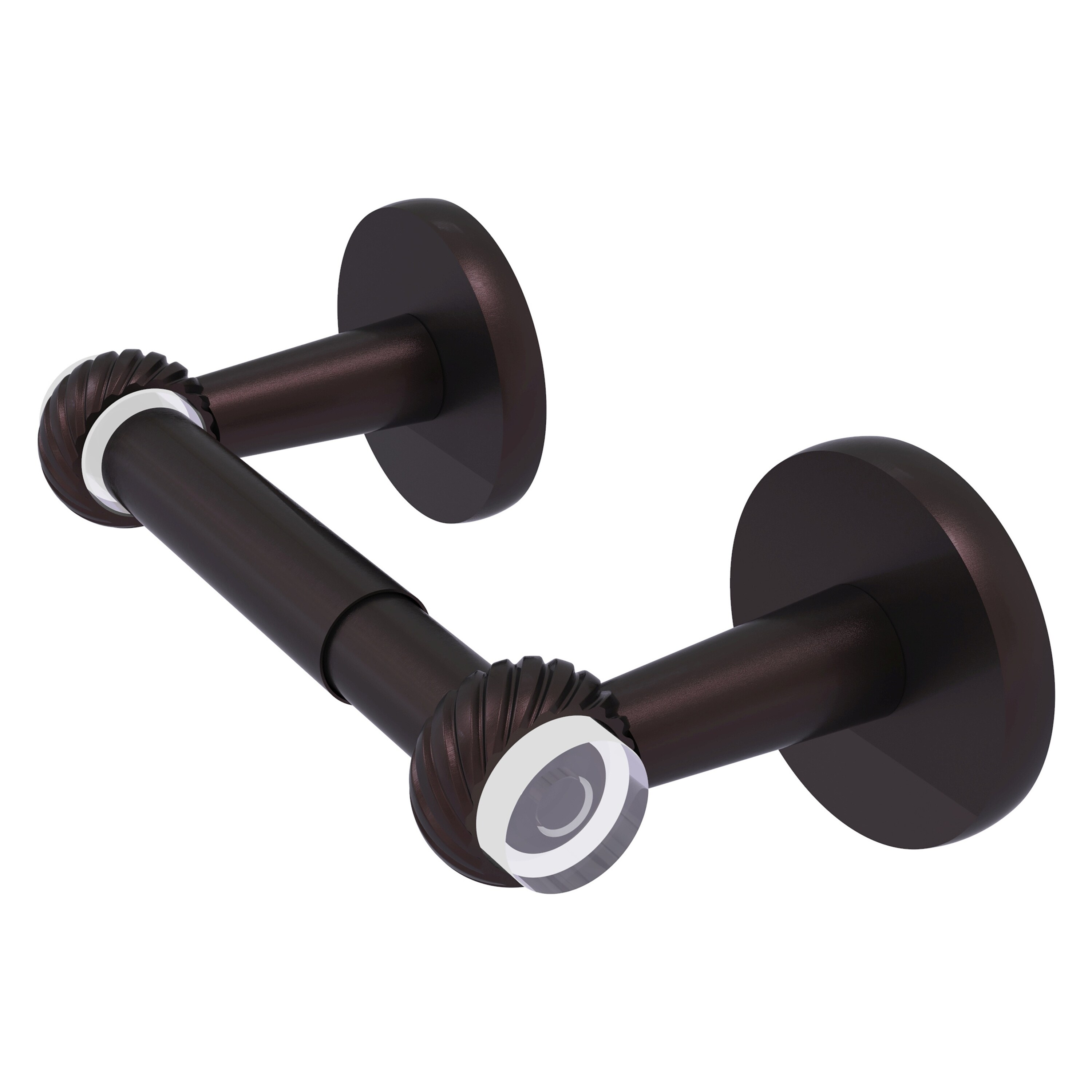 Allied Brass CV-24T-ABZ Clearview Antique Bronze Wall mount Double post Toilet Paper Holder 1 -Rolls with Storage