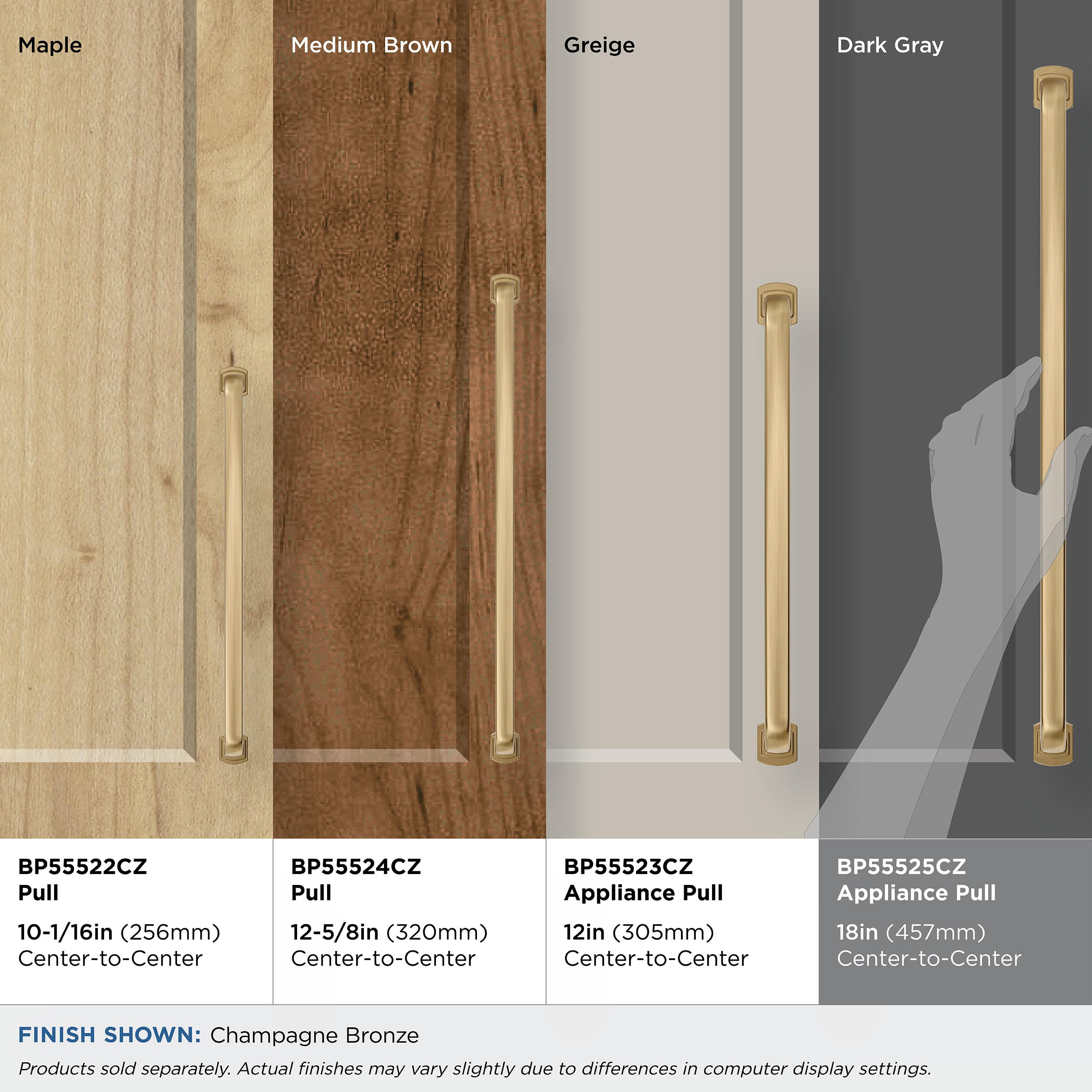 Amerock BP55525CZ Cabinet-Pulls - View #7