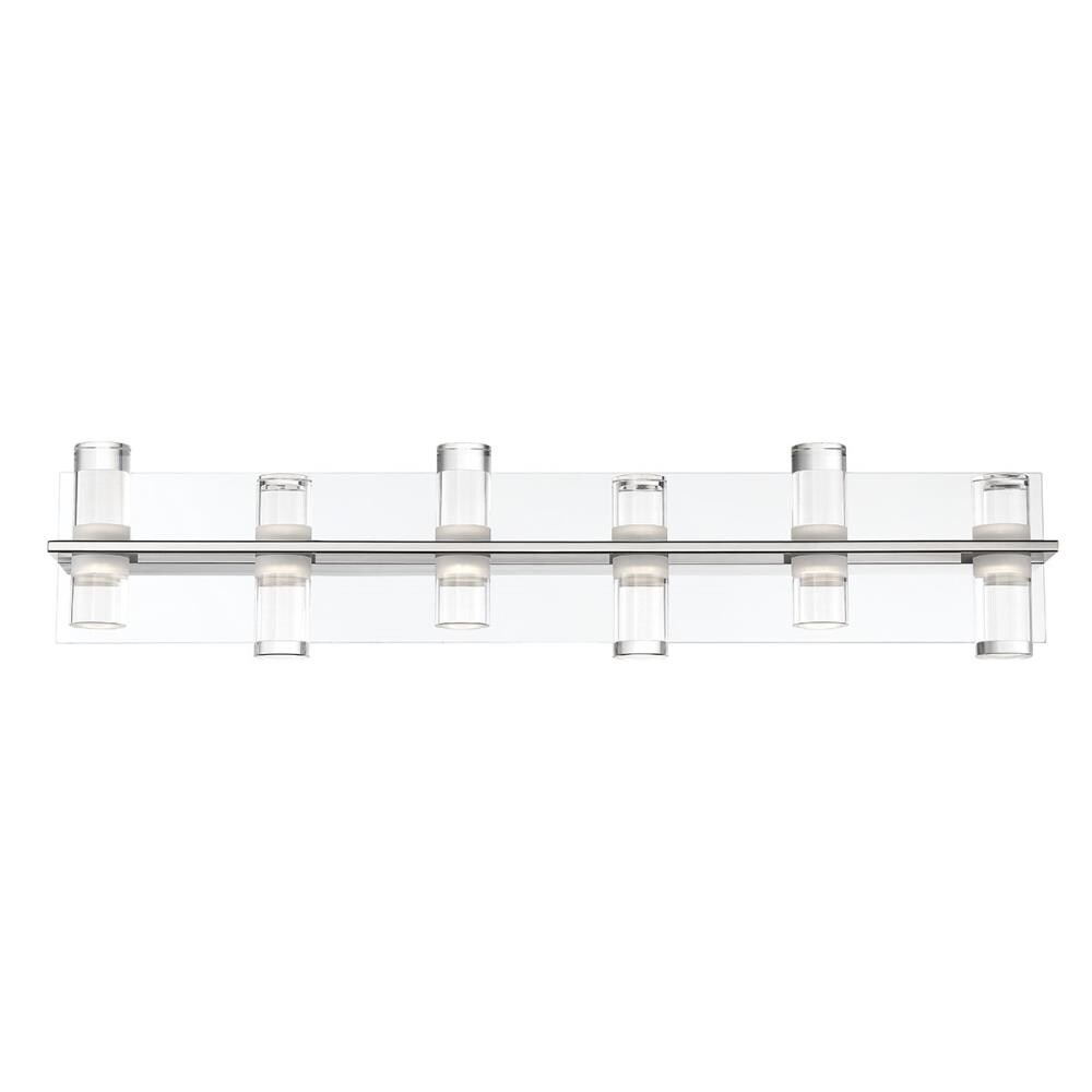 Eurofase 35959-014 Netto 31.5-in 6-Light Chrome LED Modern/Contemporary Vanity Light