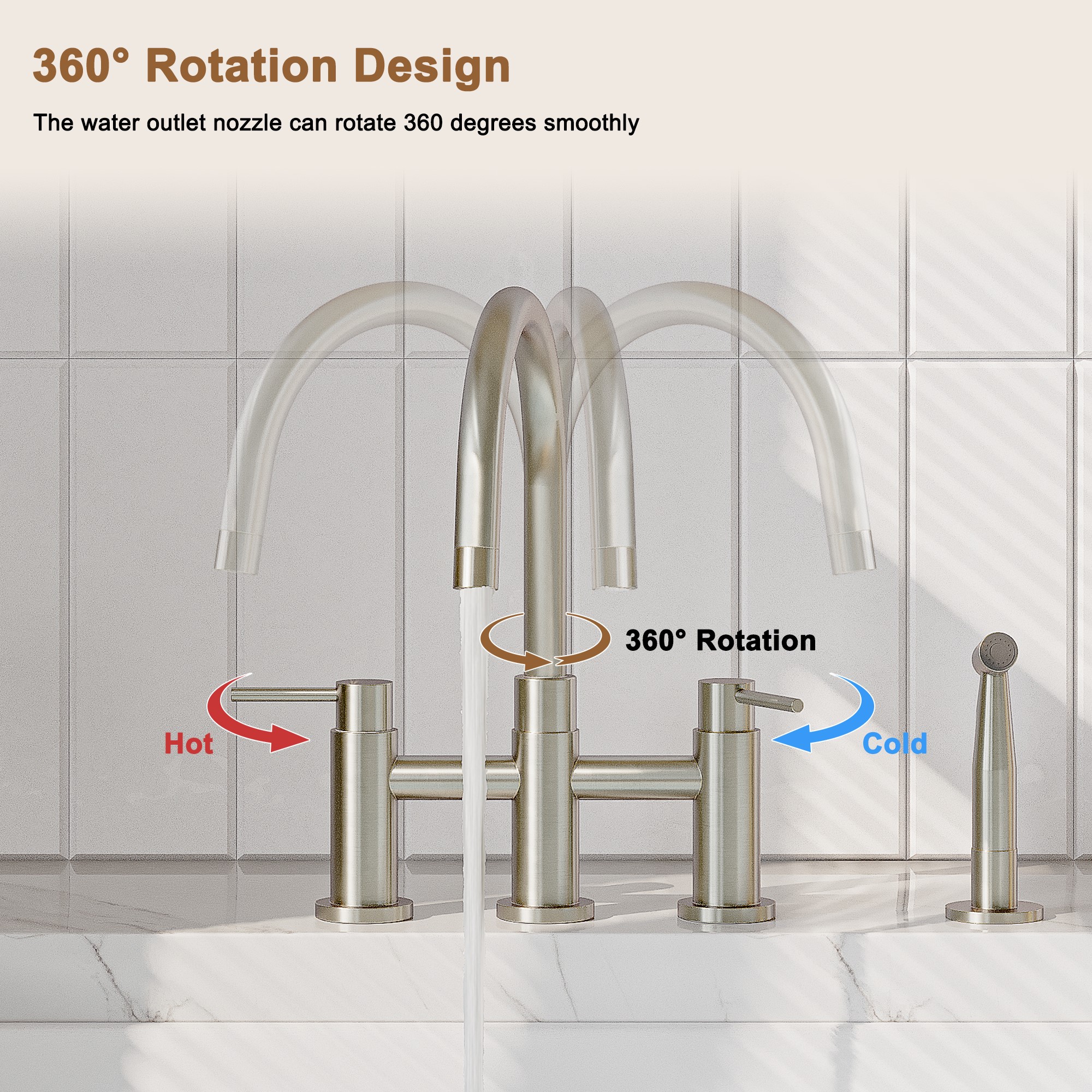Mondawe MD-D92-BN Kitchen-Faucets - View #6
