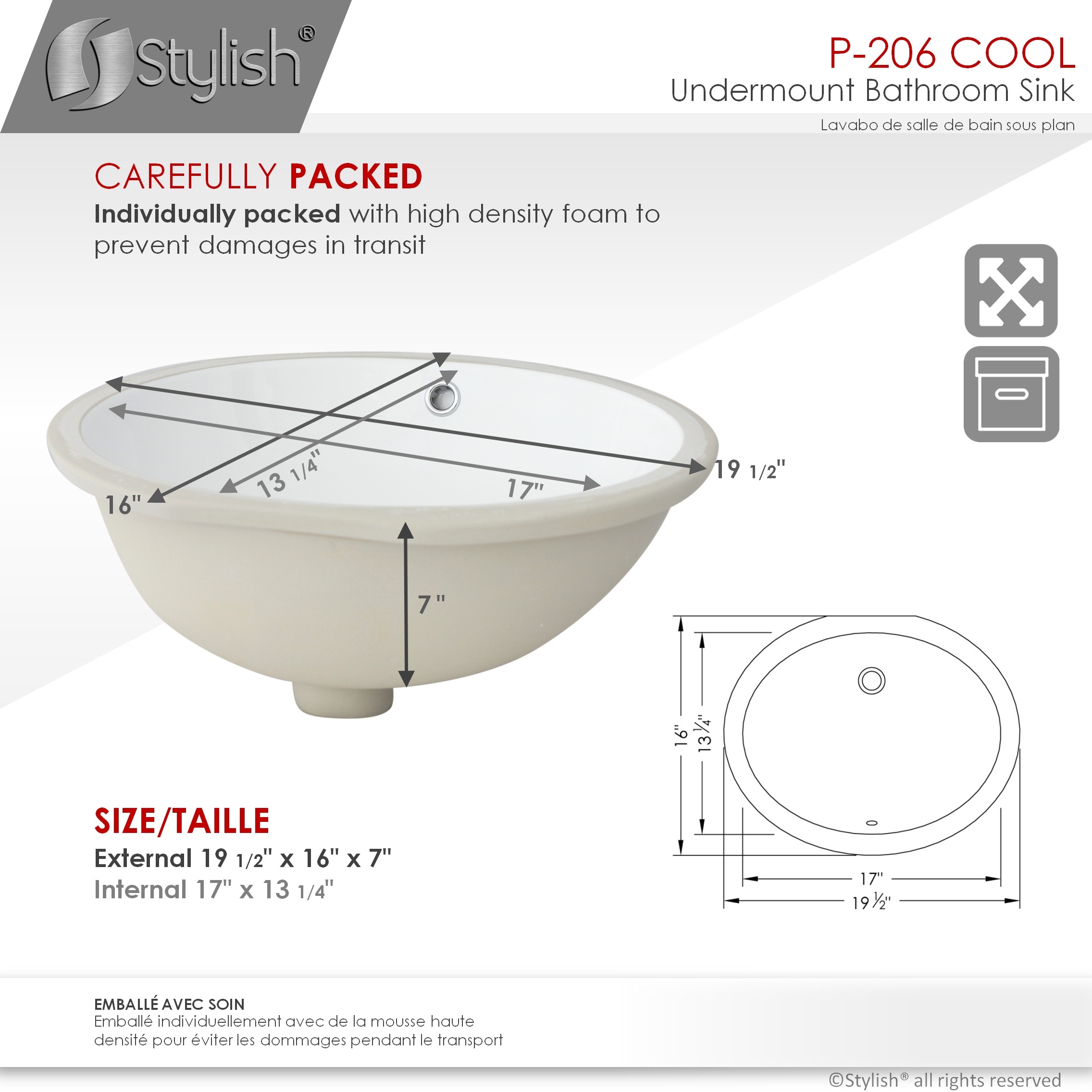 Stylish P-206 Bath-Sink - View #6