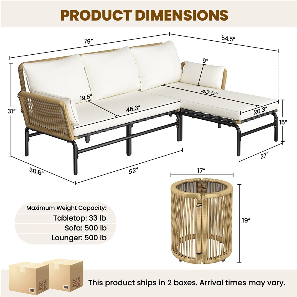 Yaheetech LSEEXR0001 Patio-Conversation-Sets - View #3