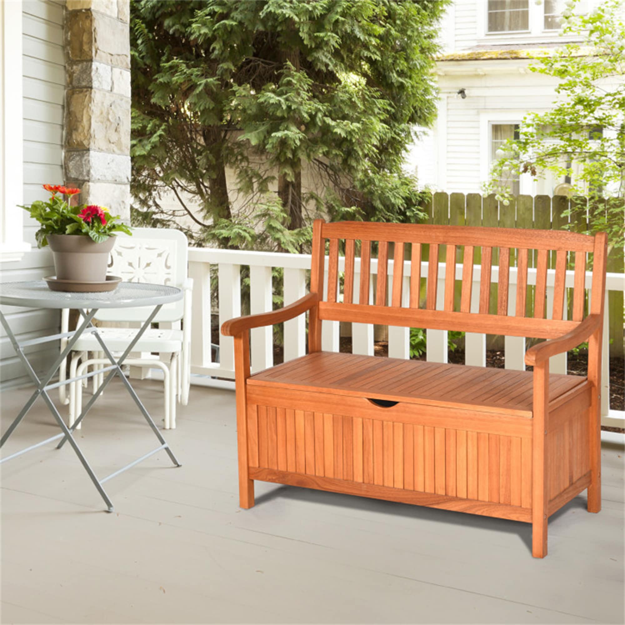 Outdoor garden storage bench hotsell