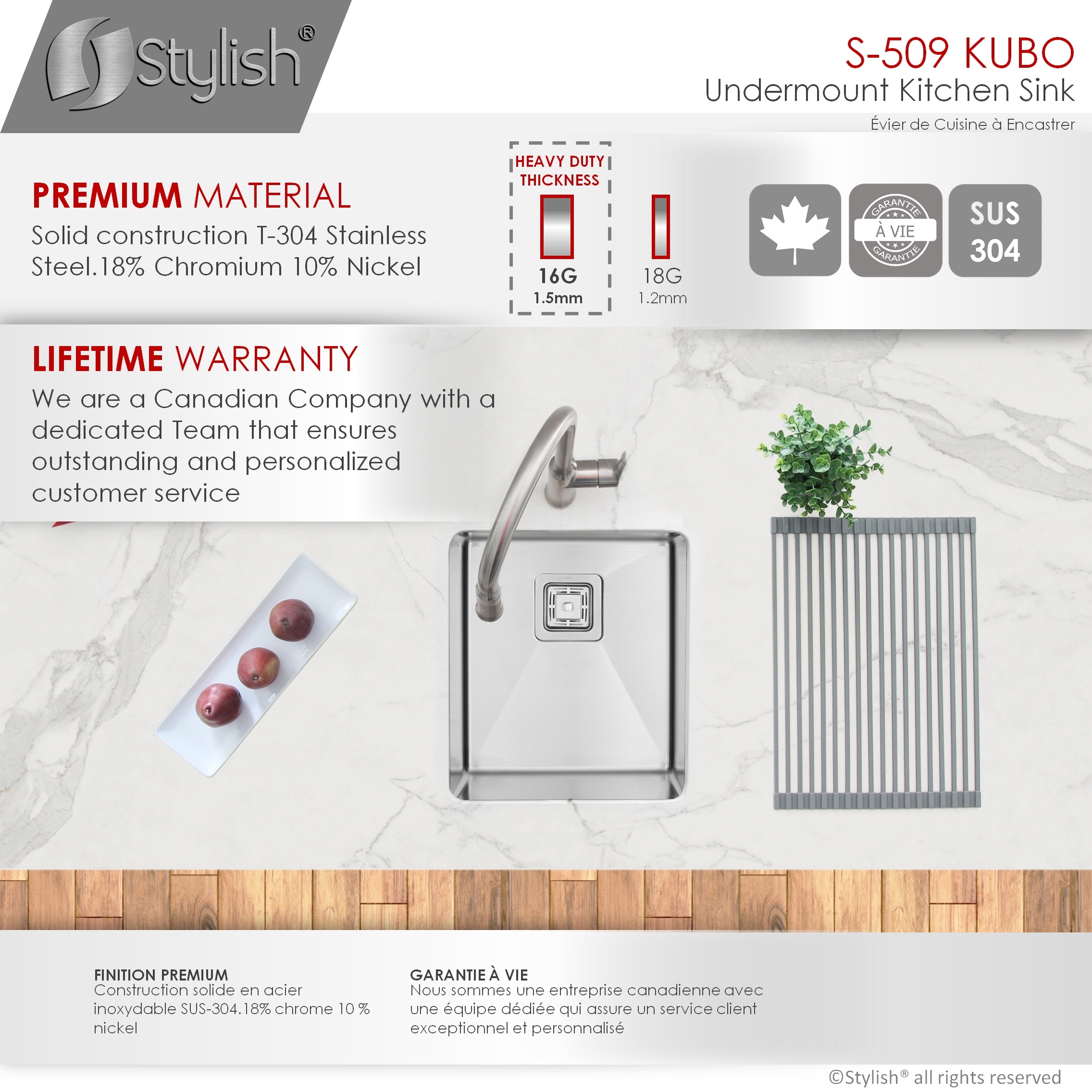 Stylish S-509XG1 Kitchen-Sinks - View #3