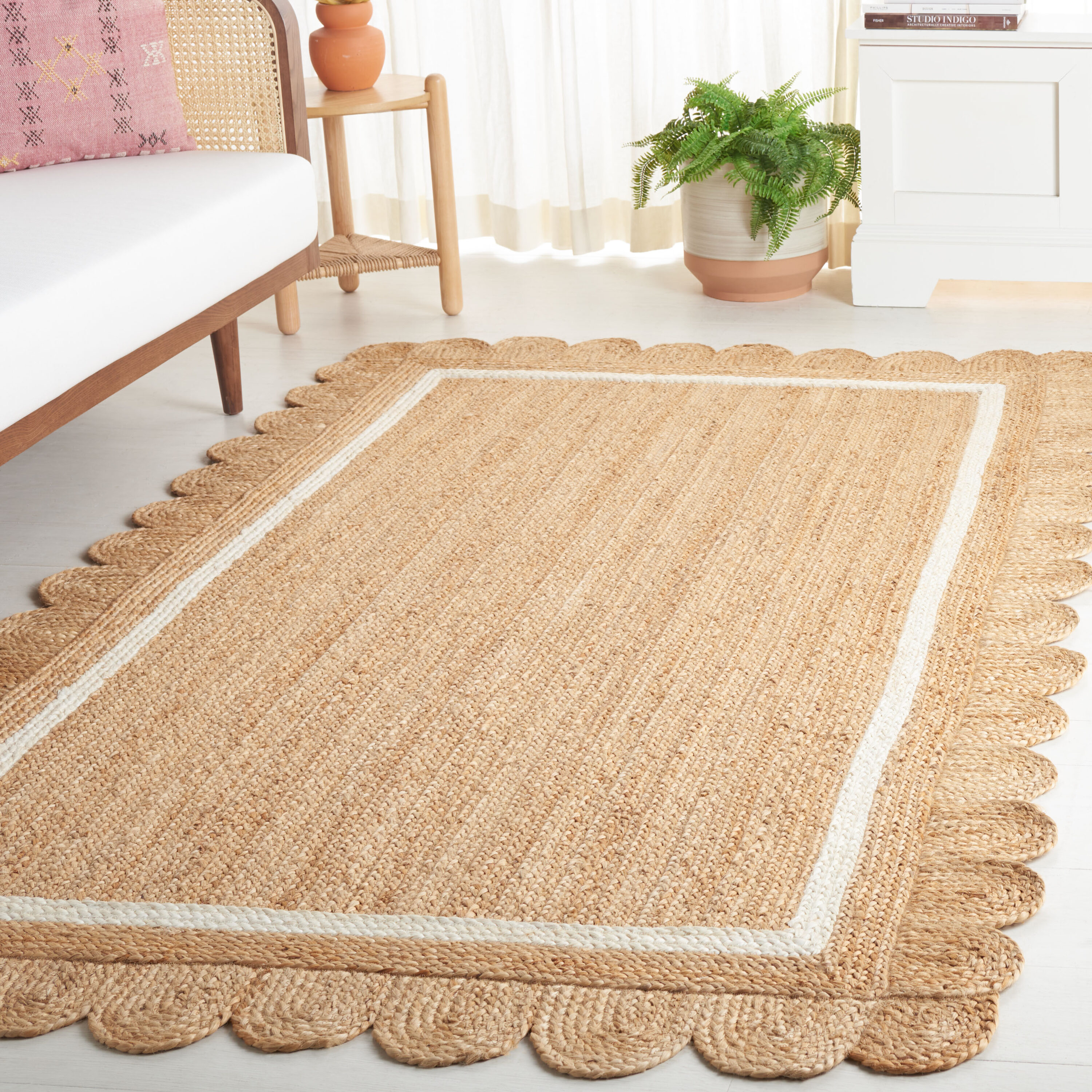  Natural Fiber 896 Natural/Ivory Bohemian 5ft x 8ft Medium Rectangle Rug