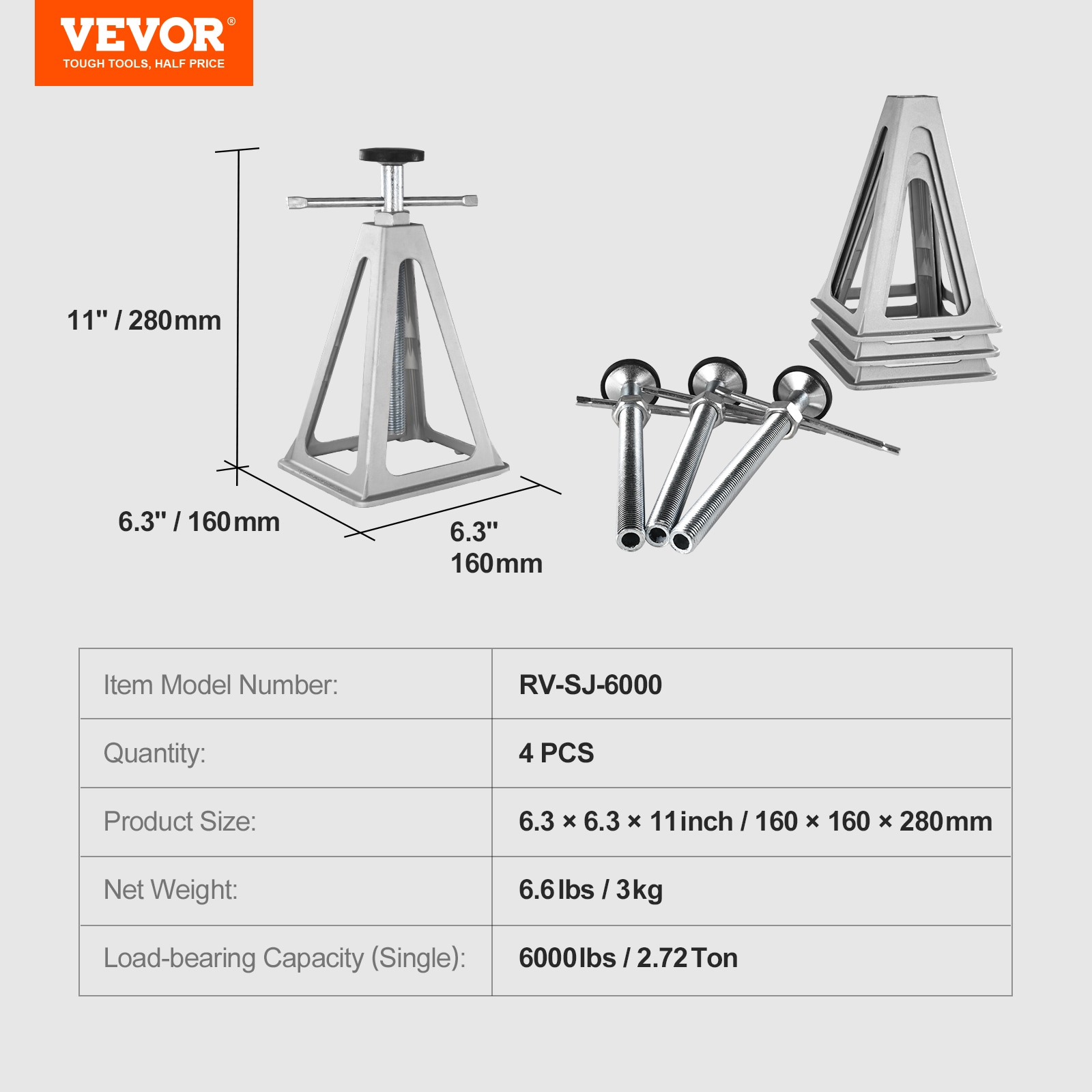 VEVOR DDQJD4J6000BIIXQ2V0 jacks - View #8