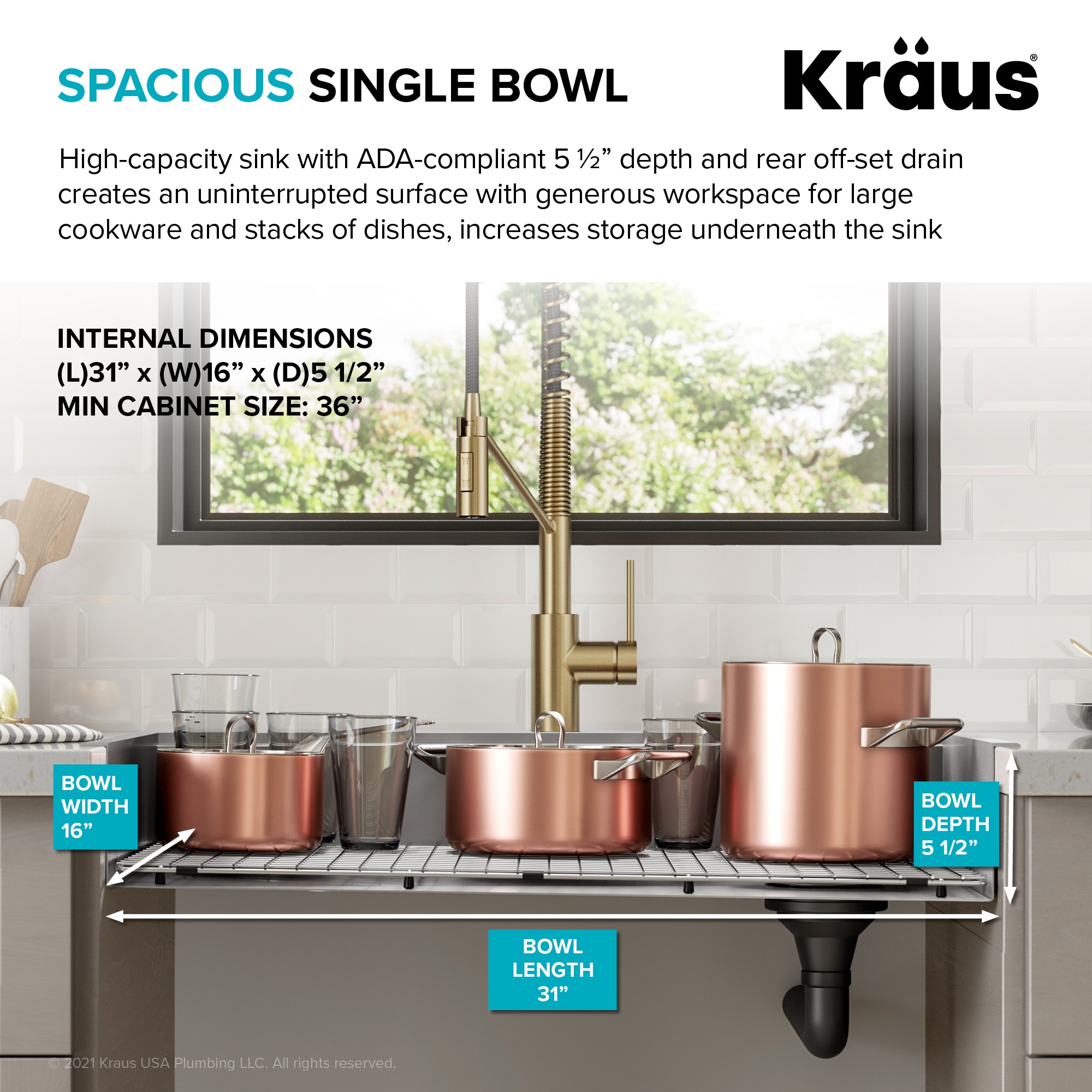 Kraus KWT310-33-5.5 Kitchen-Sinks - View #8