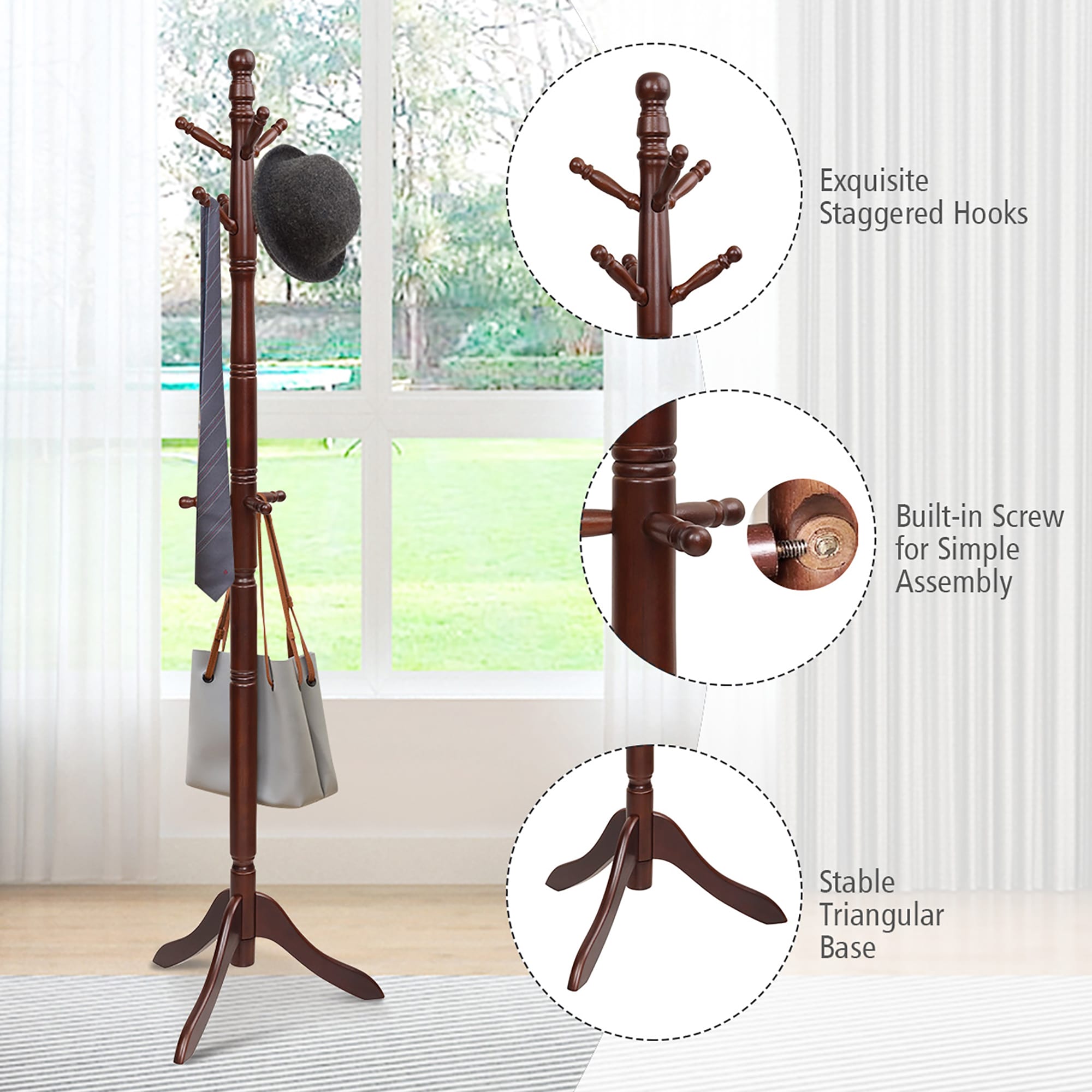 Goplus LWS00392 Coatrack-Stands-Pedestals - View #8