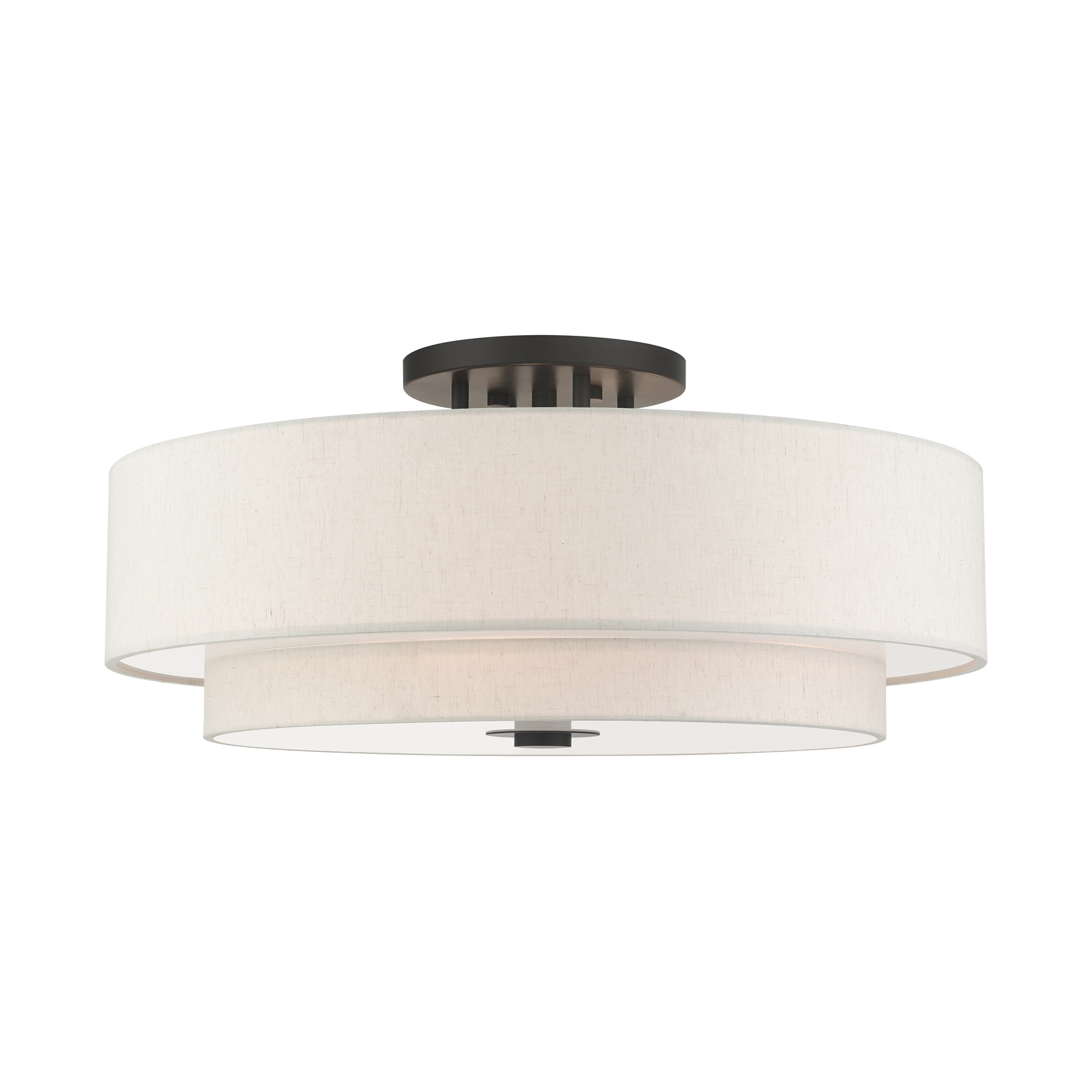 Livex Lighting 45849-92 Meridian 6 -Light 30-in Matte Bronze Semi Flush Mount Light