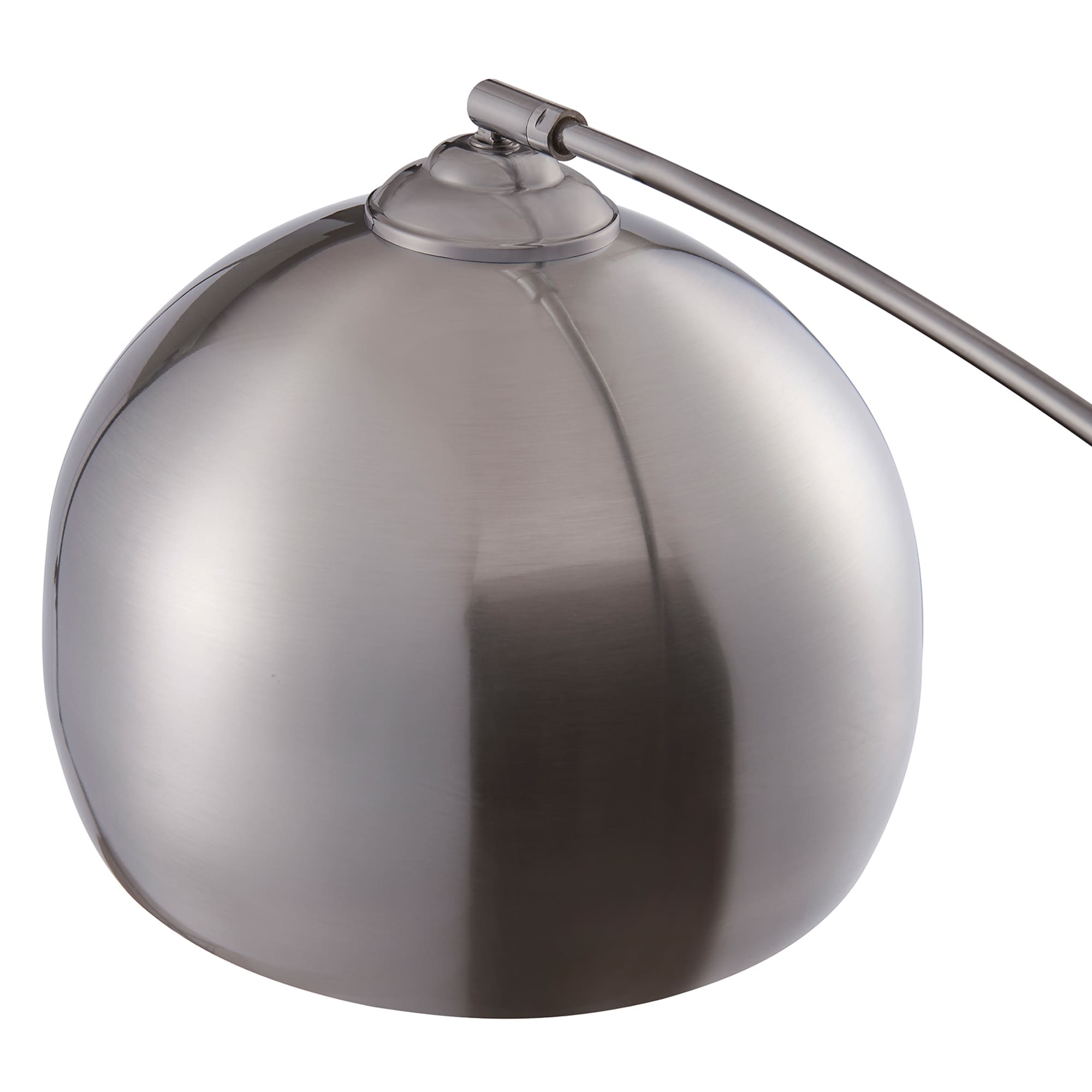 Arquer 68.1" Polished Nickel Arc Floor Lamp with Bell Shade
