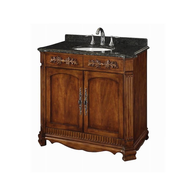 Davidson Woodcrafters Savannah 36 In, Bathroom Vanity With Granite Sink
