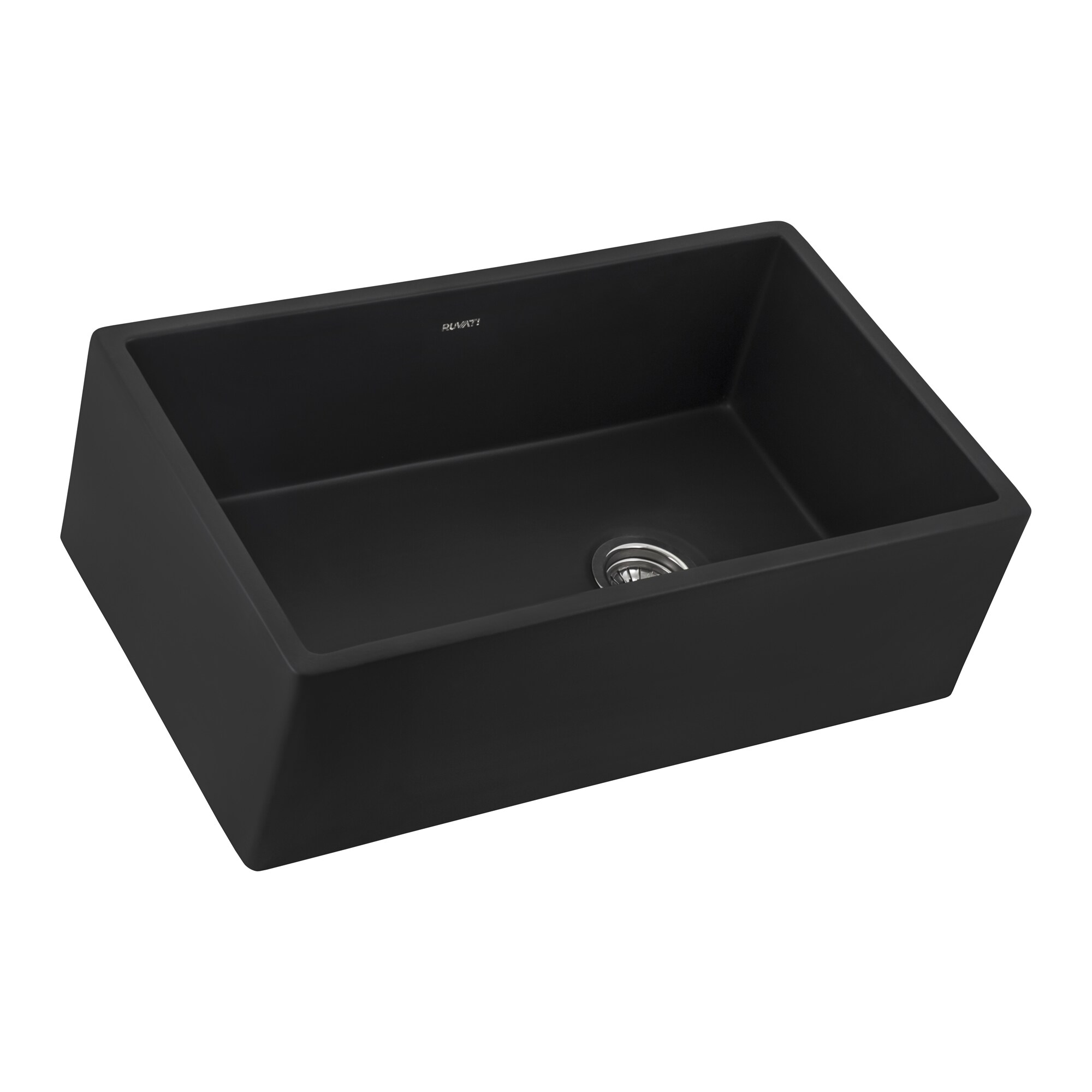 Matte Black Fireclay Modern Farmhouse Single Bowl Kitchen Sink
