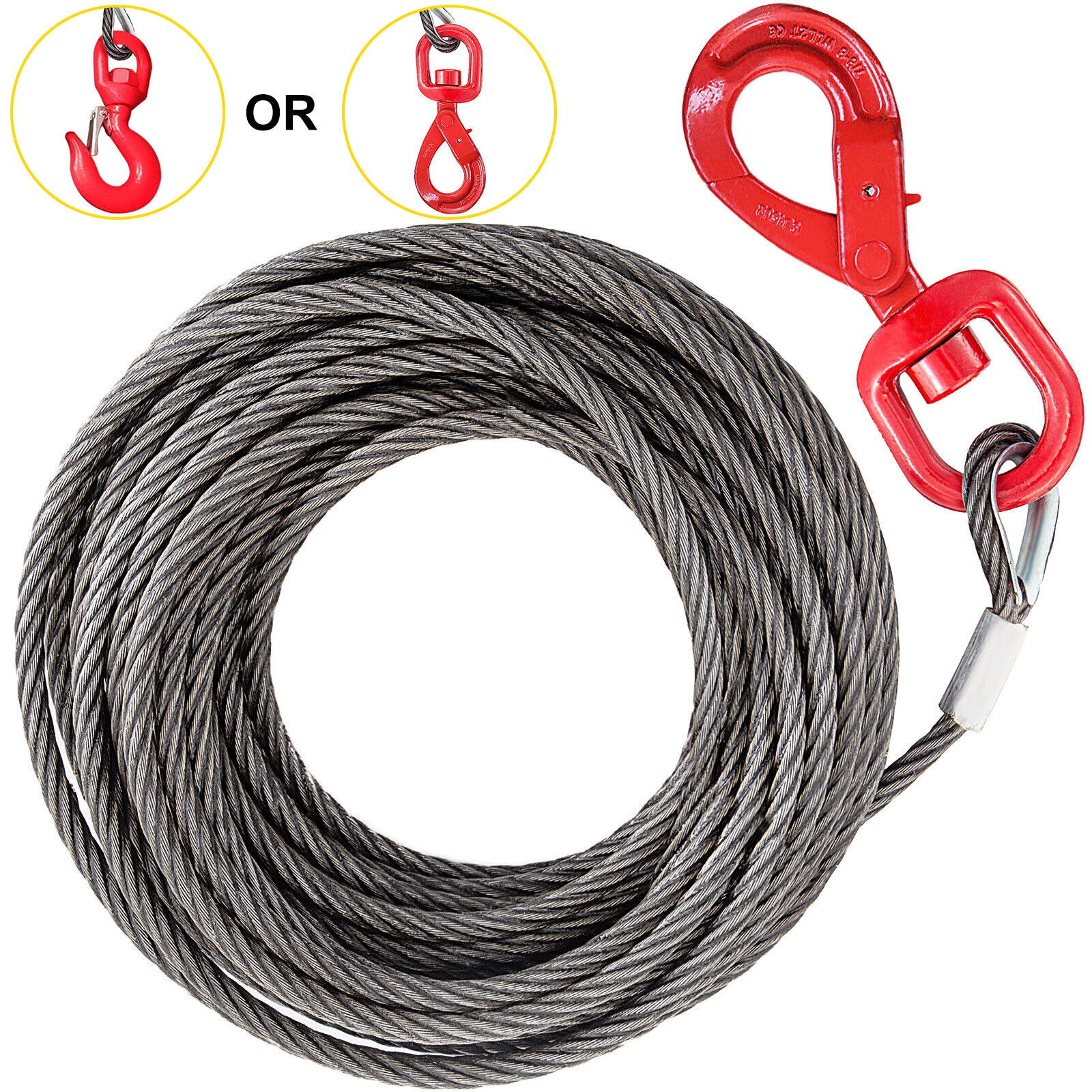 VEVOR 75-ft Silver Steel Cable Hardware Kit in the Deck Tools ...