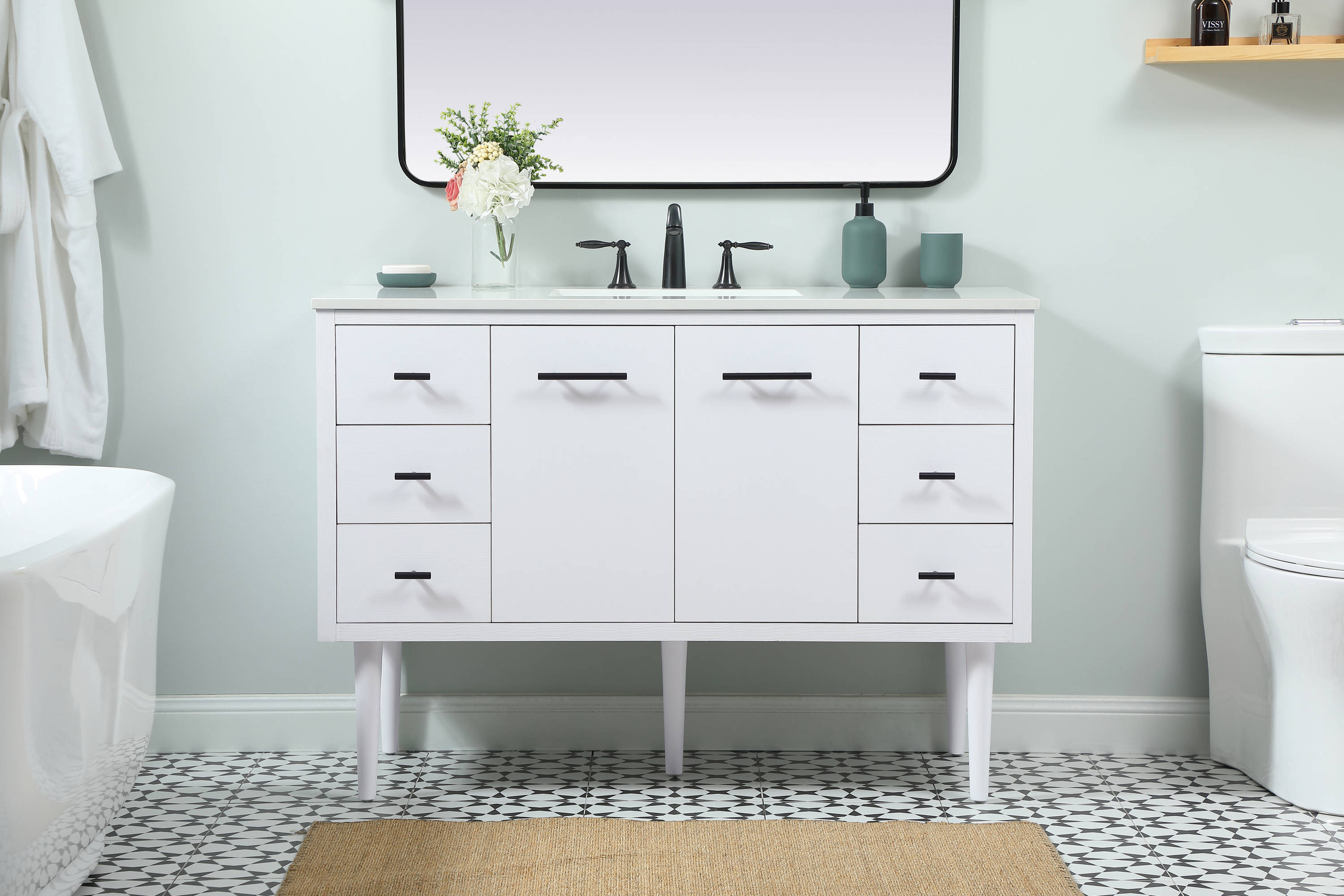 Elegant Decor HF144144MWH Bath-Vanity-Combo - View #2