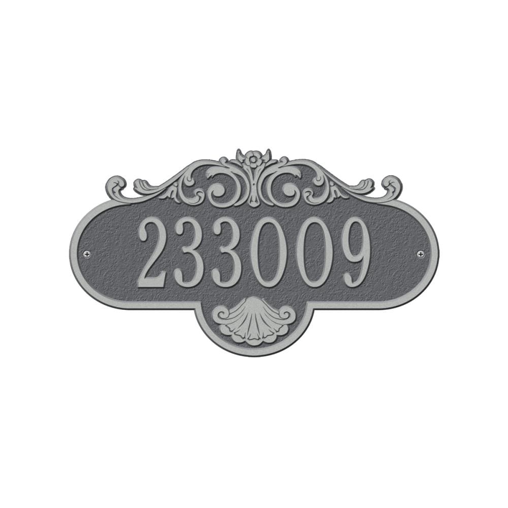Whitehall 2020PS 4-3/4-in H x 8-in W Pewter/silver Aluminum Address plaque