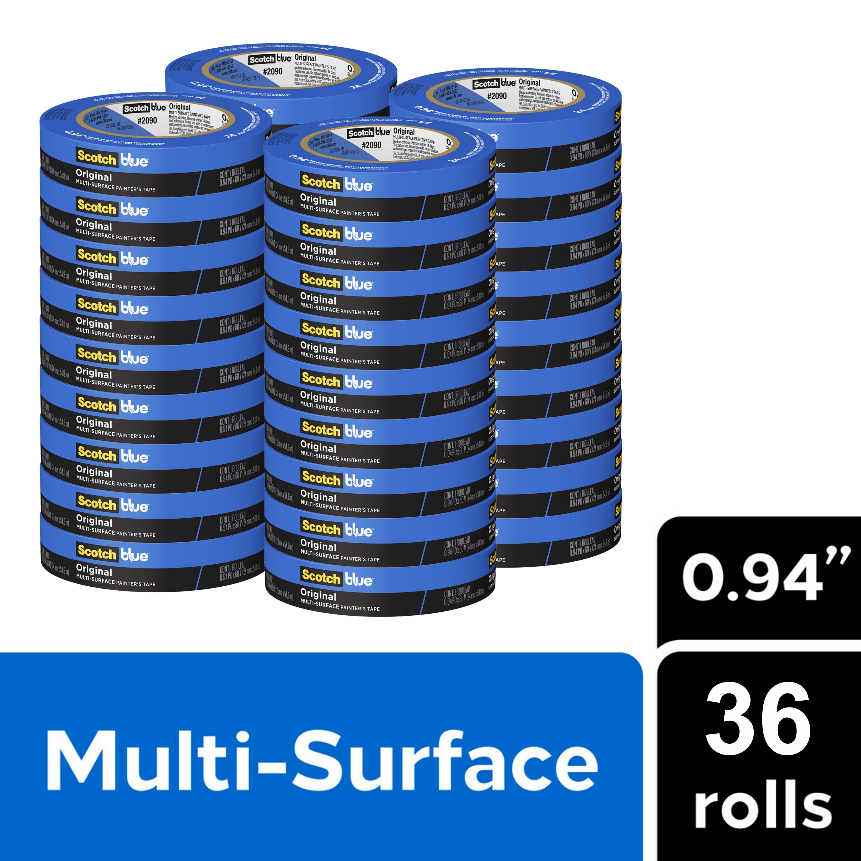 3M ScotchBlue Original Multi-Surface Painter's Tape, UV-Resistant