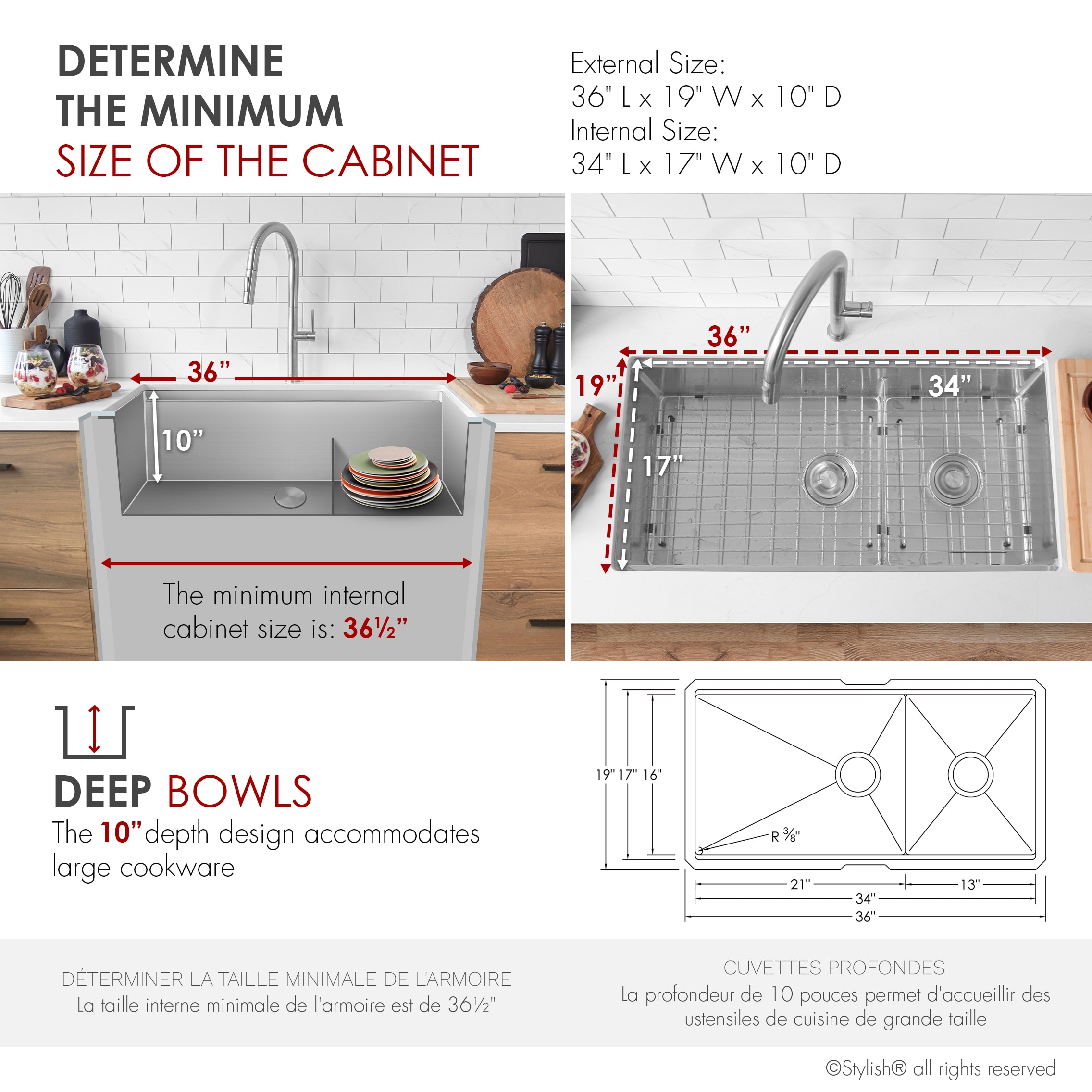 Stylish S-636W Kitchen-Sinks - Thumbnail View #4