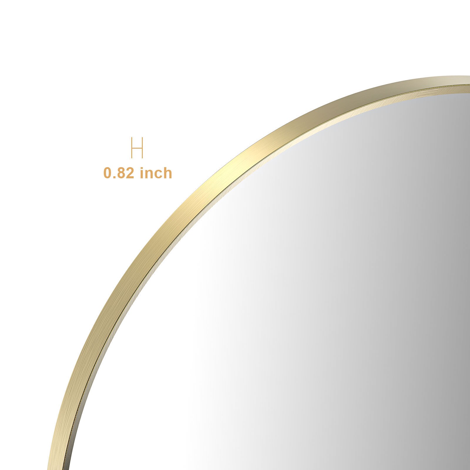 36 x 36 Small Round Steel Framed Vanity Mirror in Gold – Homlux