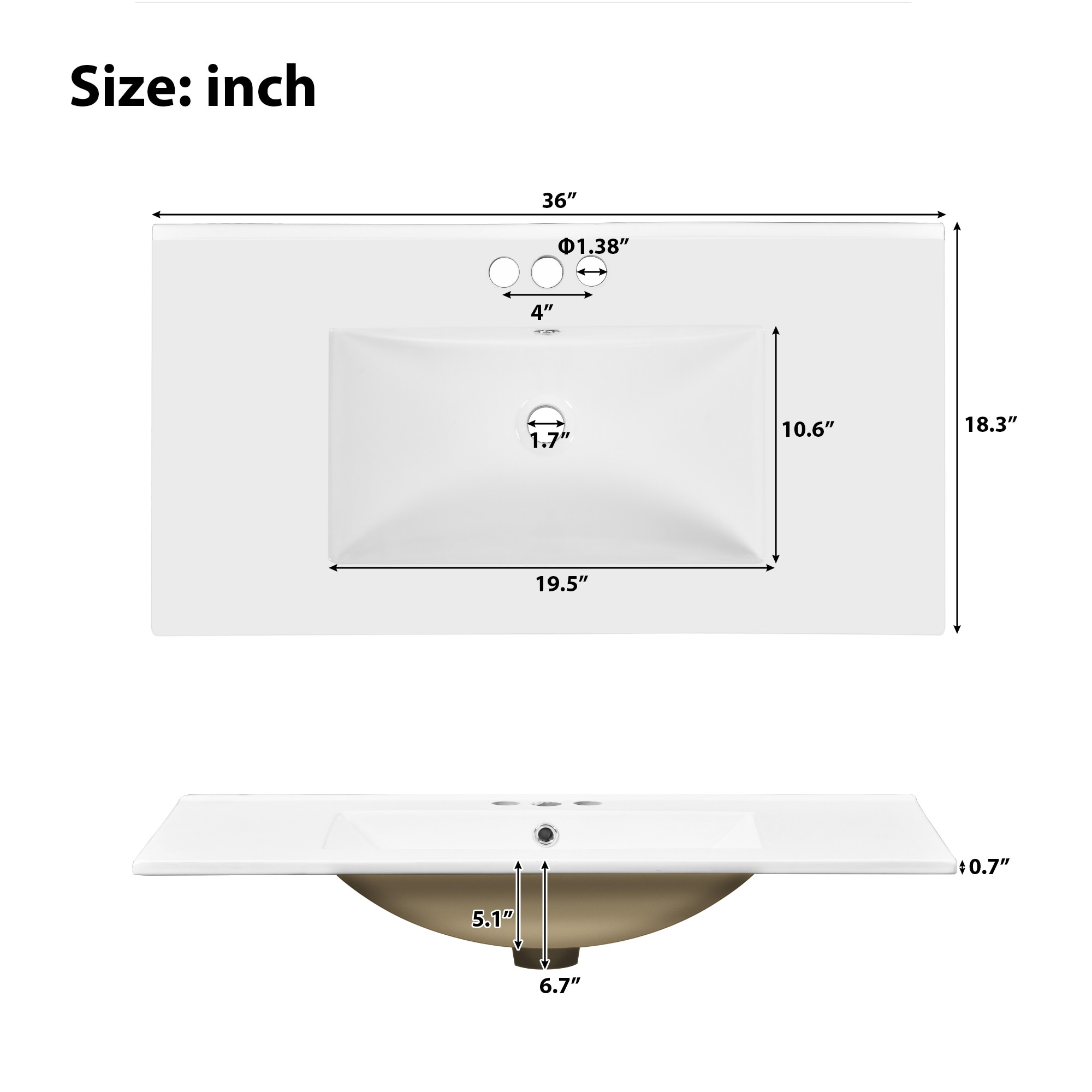 CASAINC CA-GLS00162 Bath-Vanity-Combo - View #5