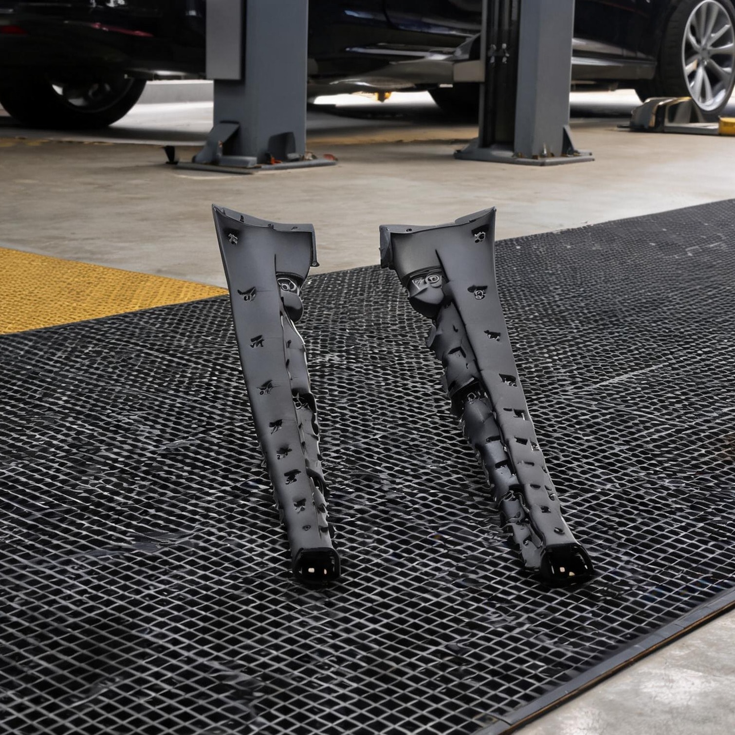Tammesy Plastic Construction Side Skirt Extension with Tesla Model 3 17 ...