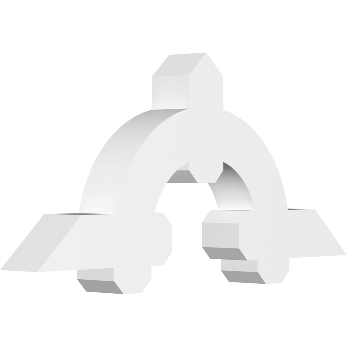 Ekena Millwork GBP036X17X0404ERI00 Ericson White PVC Gable bracket