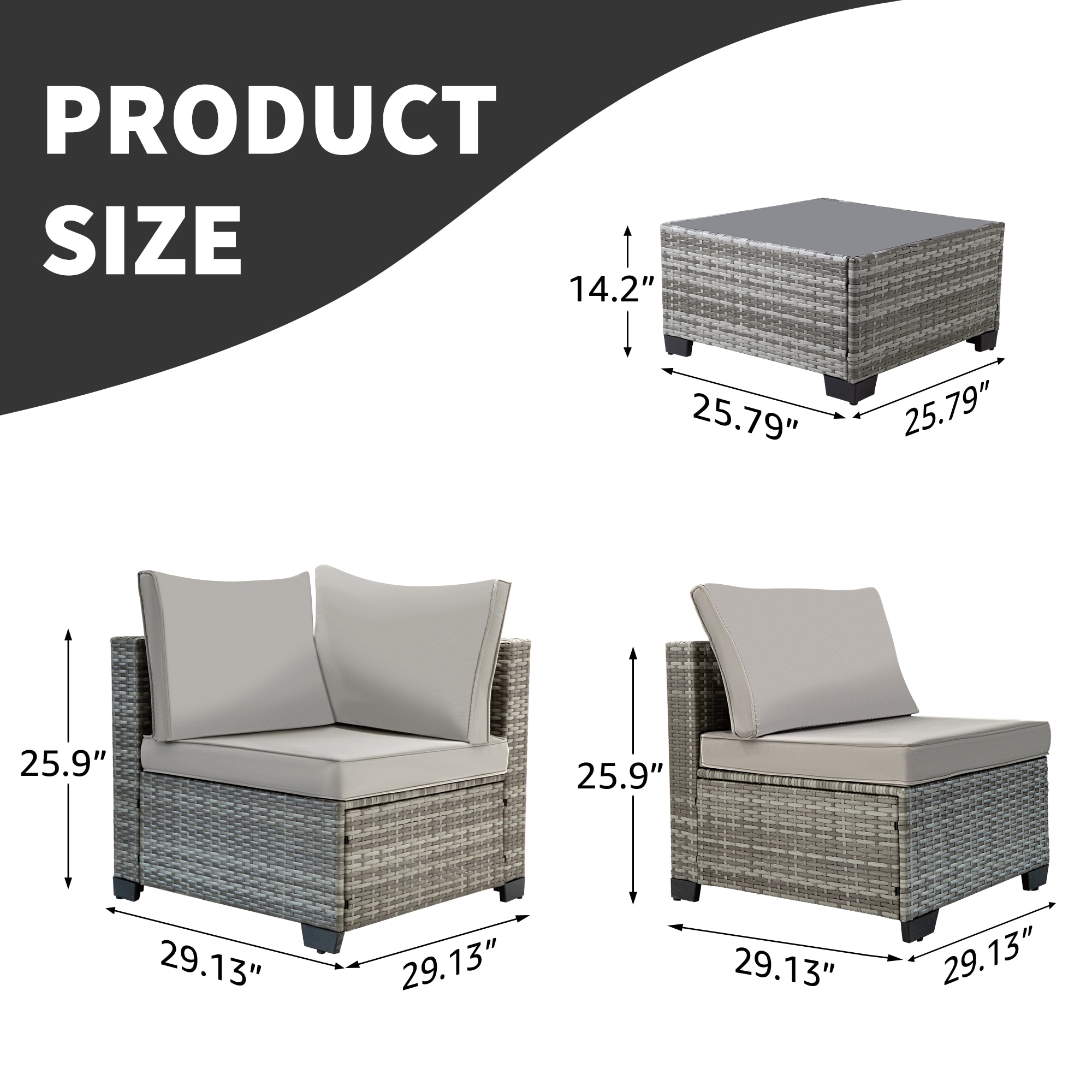 CESICIA R39-3P-YD Patio-Conversation-Sets - View #4