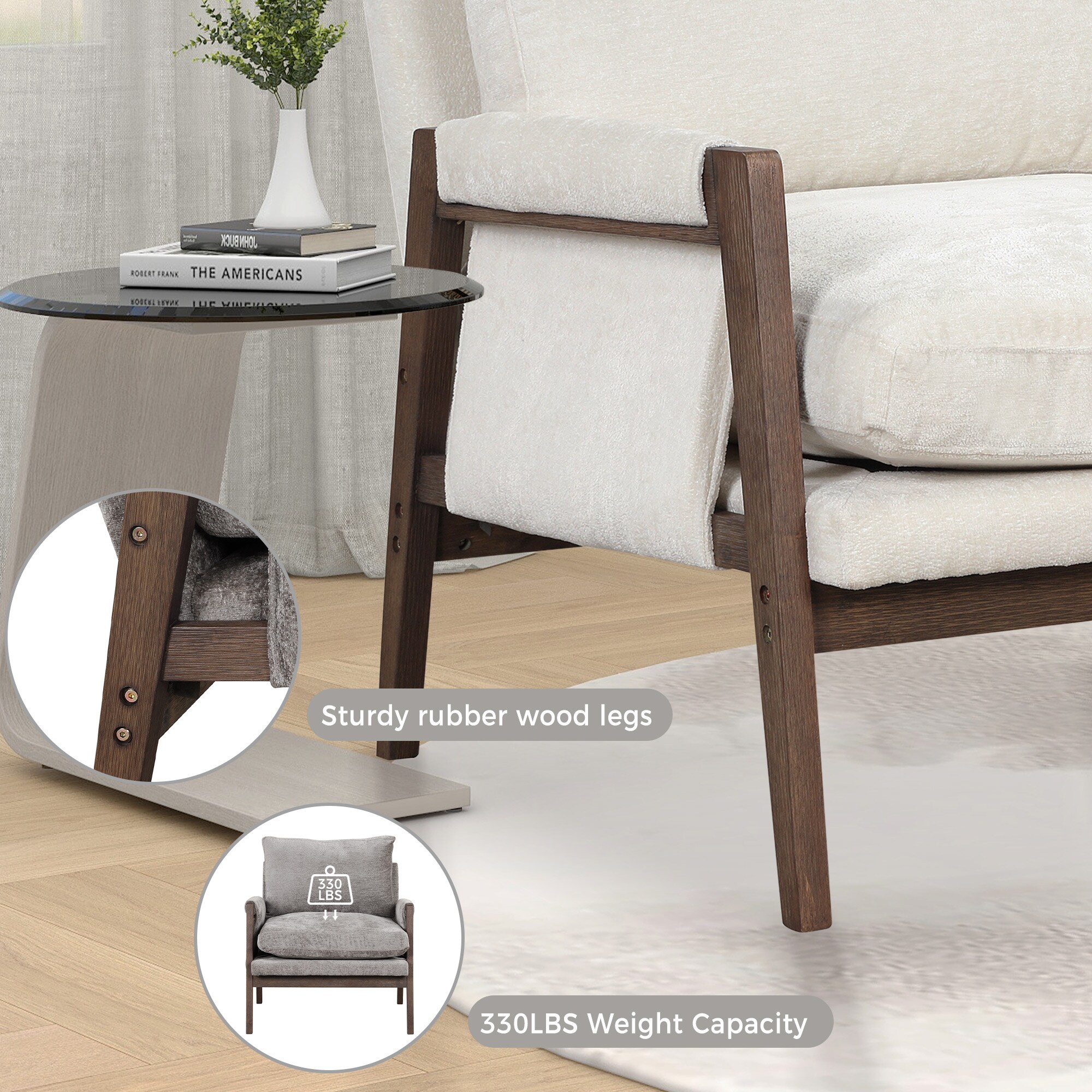 Roundhill Furniture AC302WH chairs - View #6