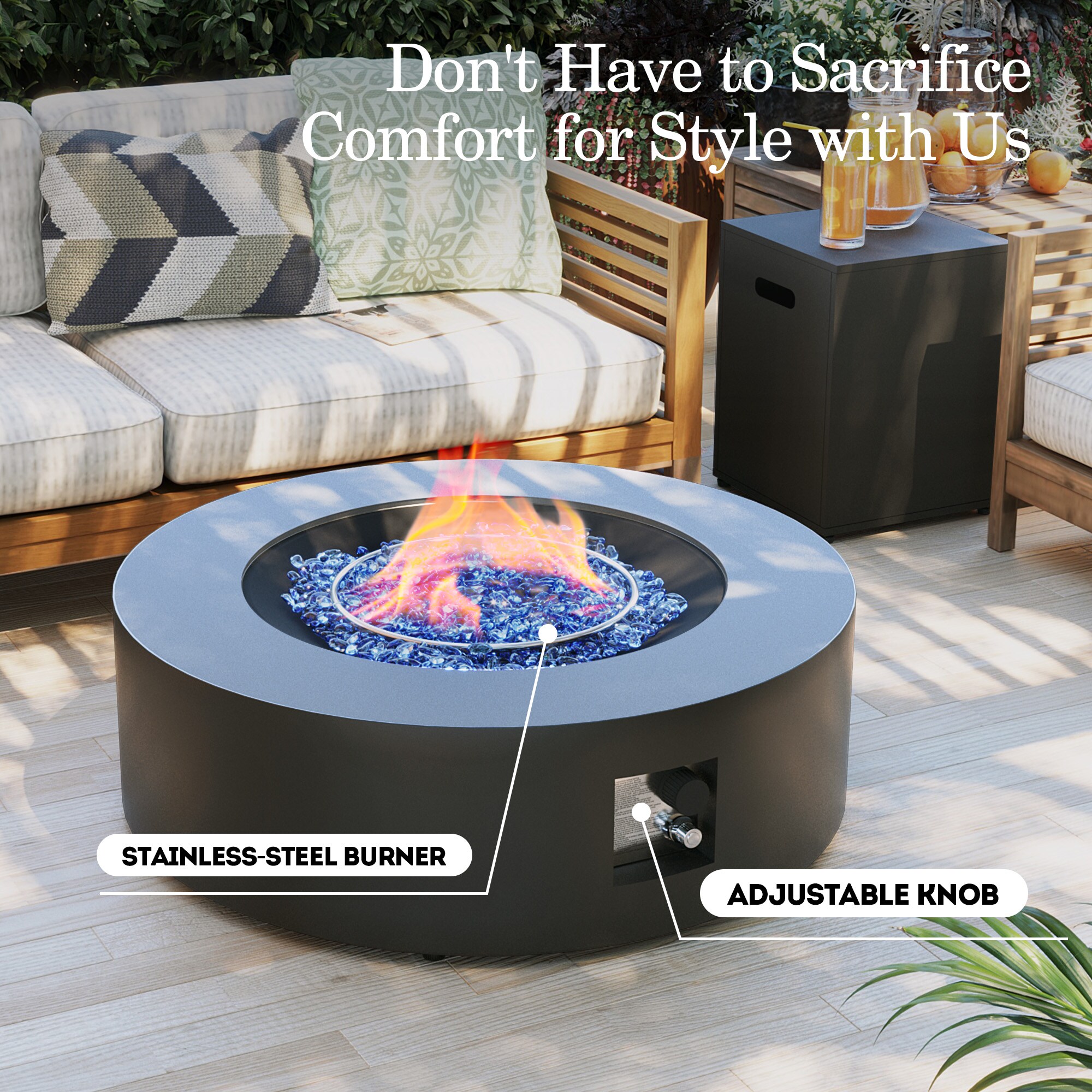 Patio Watcher 42TP-WHITE-KDWST Outdoor-Gas-Firepits - View #5