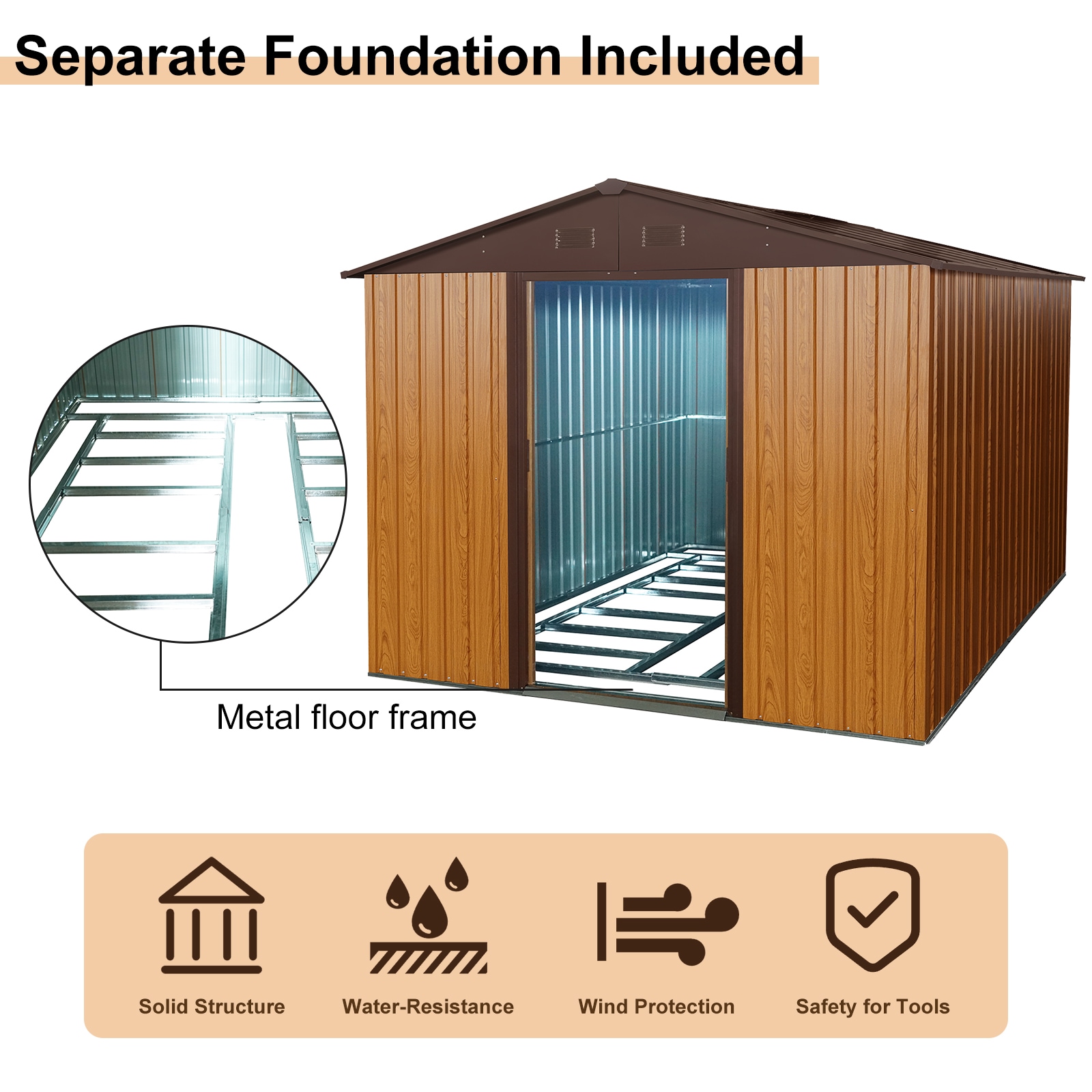 Xspracer ML-OS15WS Metal-Storage-Buildings-Sheds - View #7