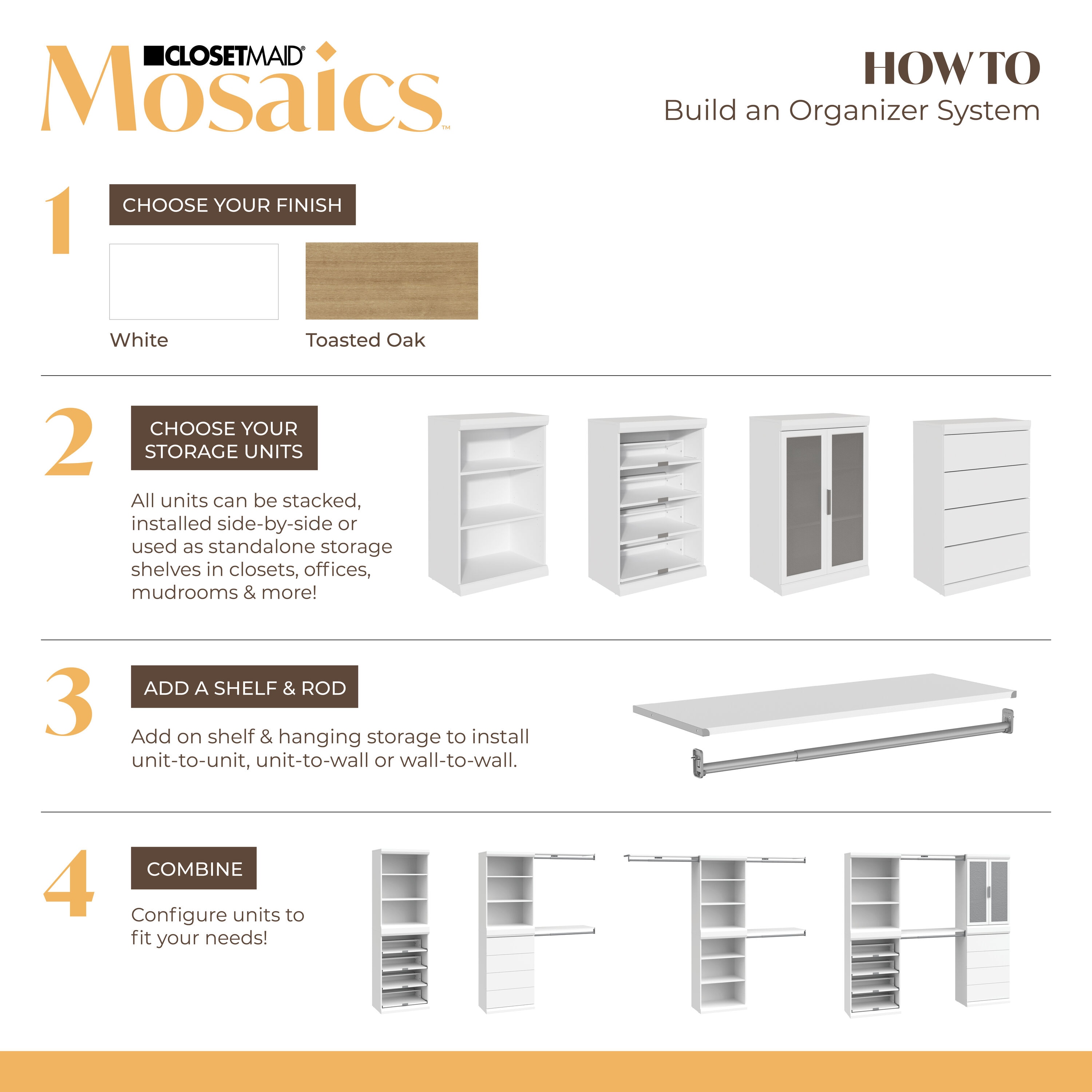 ClosetMaid Mosaics 25.5-in to 25.5-in W Shoe Shelf Base Unit White ...