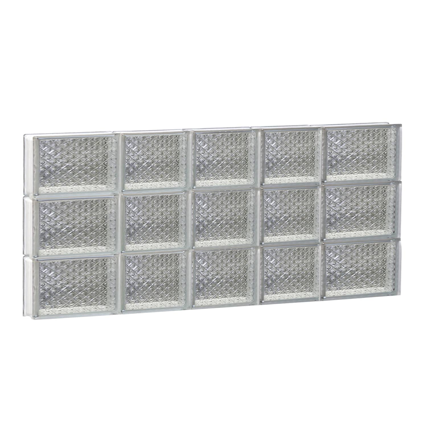 REDI2SET S3418DP Diamond Glass 32-3/4-in x 17-1/4-in Frameless Replacement Glass Block Window
