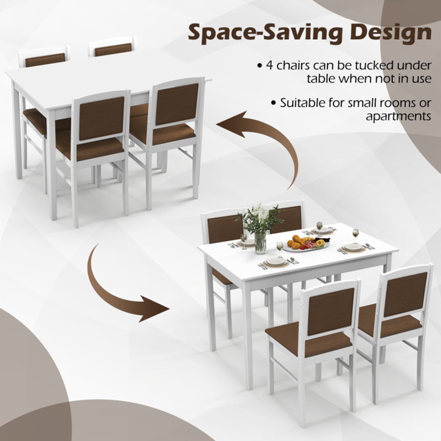 Mondawe MD-KC57178WH Dining-Sets - View #5