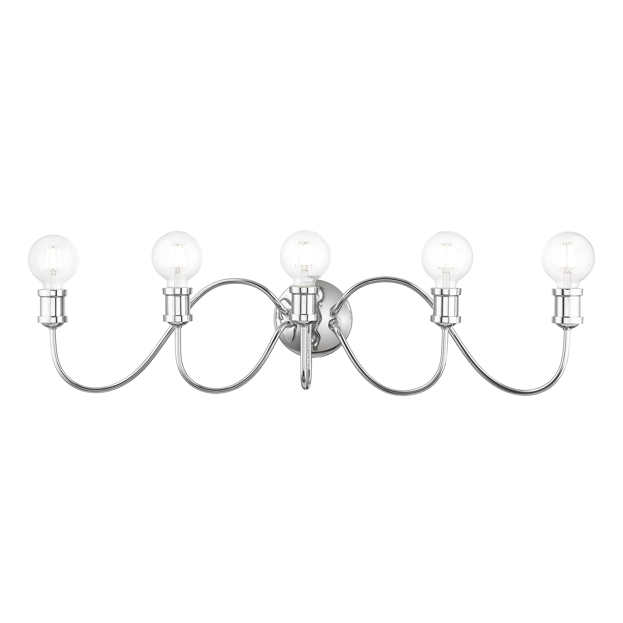 Lansdale Polished Chrome 5-Light Transitional Vanity Sconce