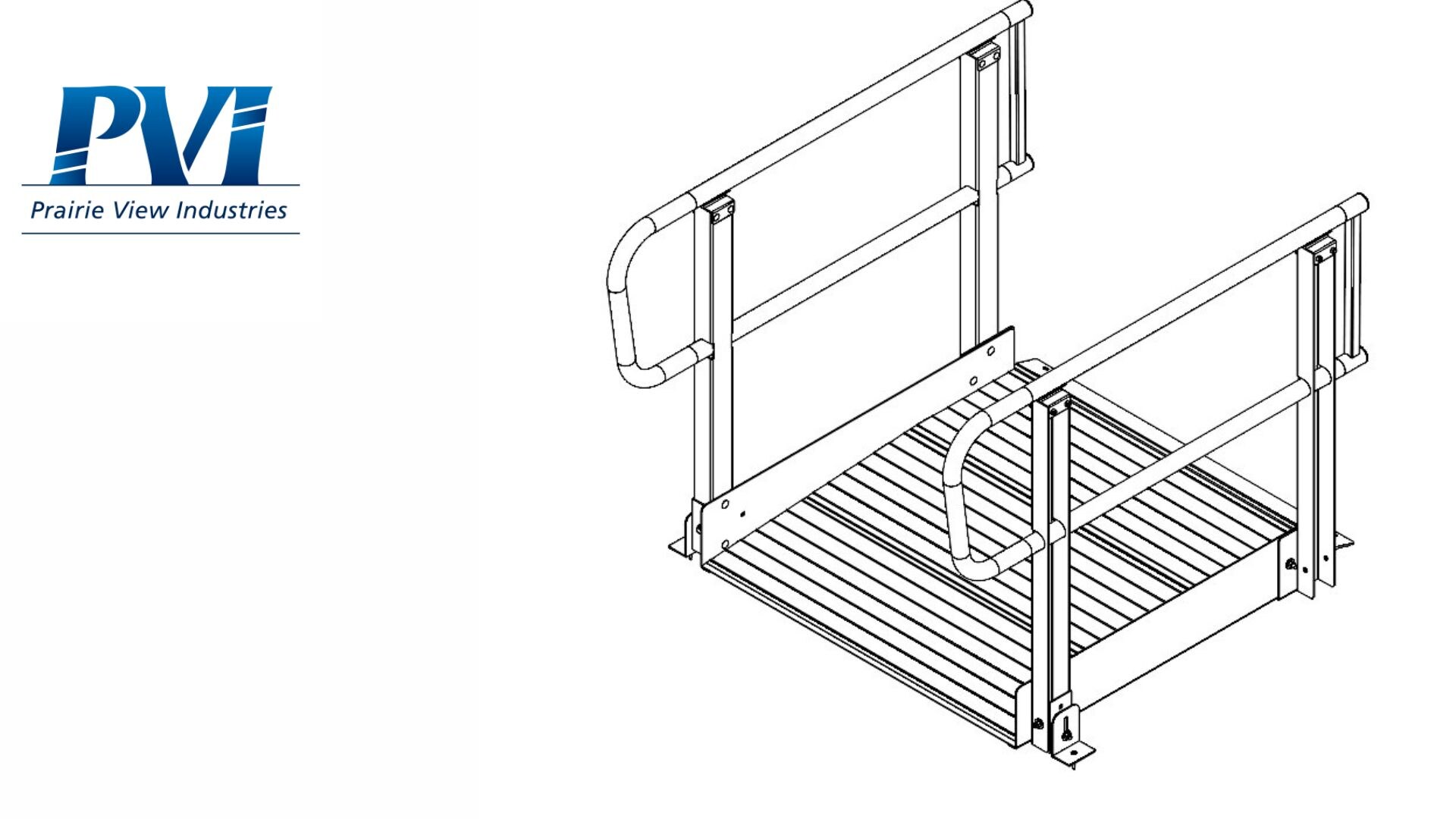 Prairie View Industries XPS336 3-Feet x 36-Inches Aluminum Solid Entryway Wheelchair Ramp ADA Compliant