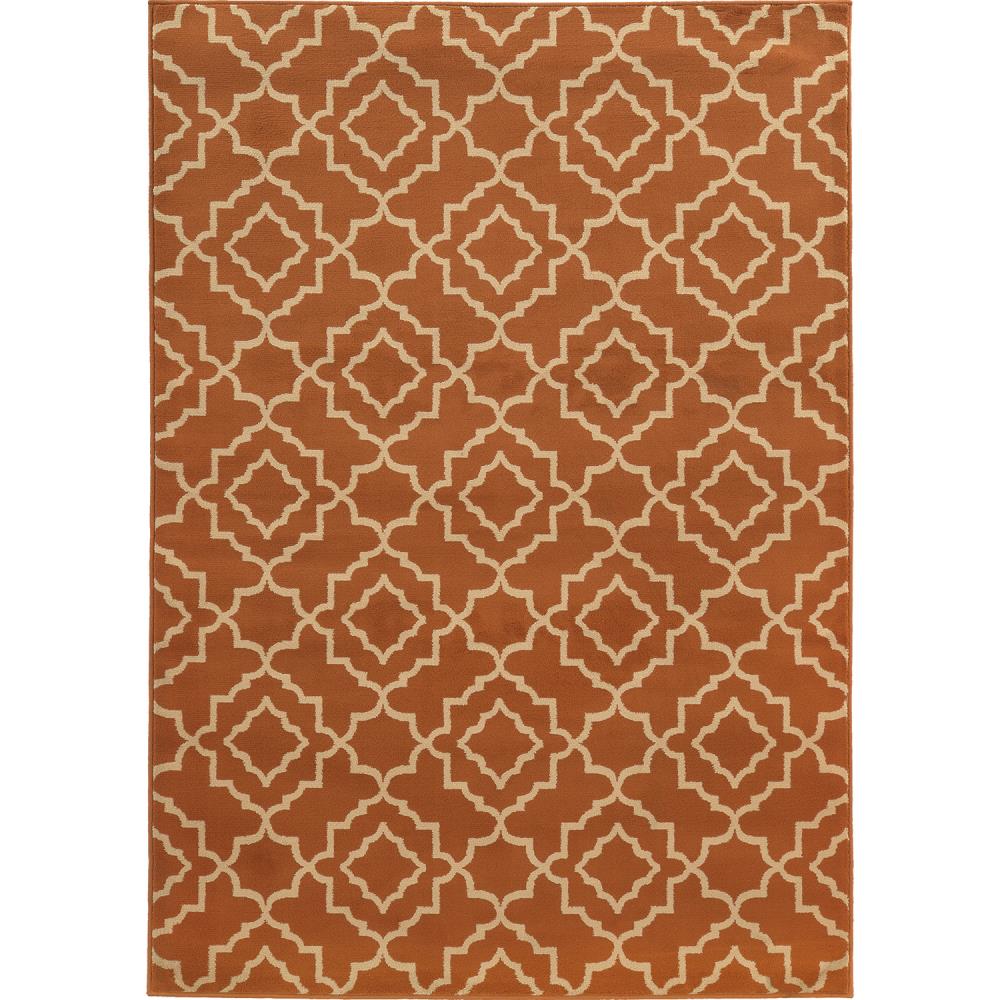 Archer Lane Tilson 8 x 10 Orange Geometric Global Area Rug at Lowes.com