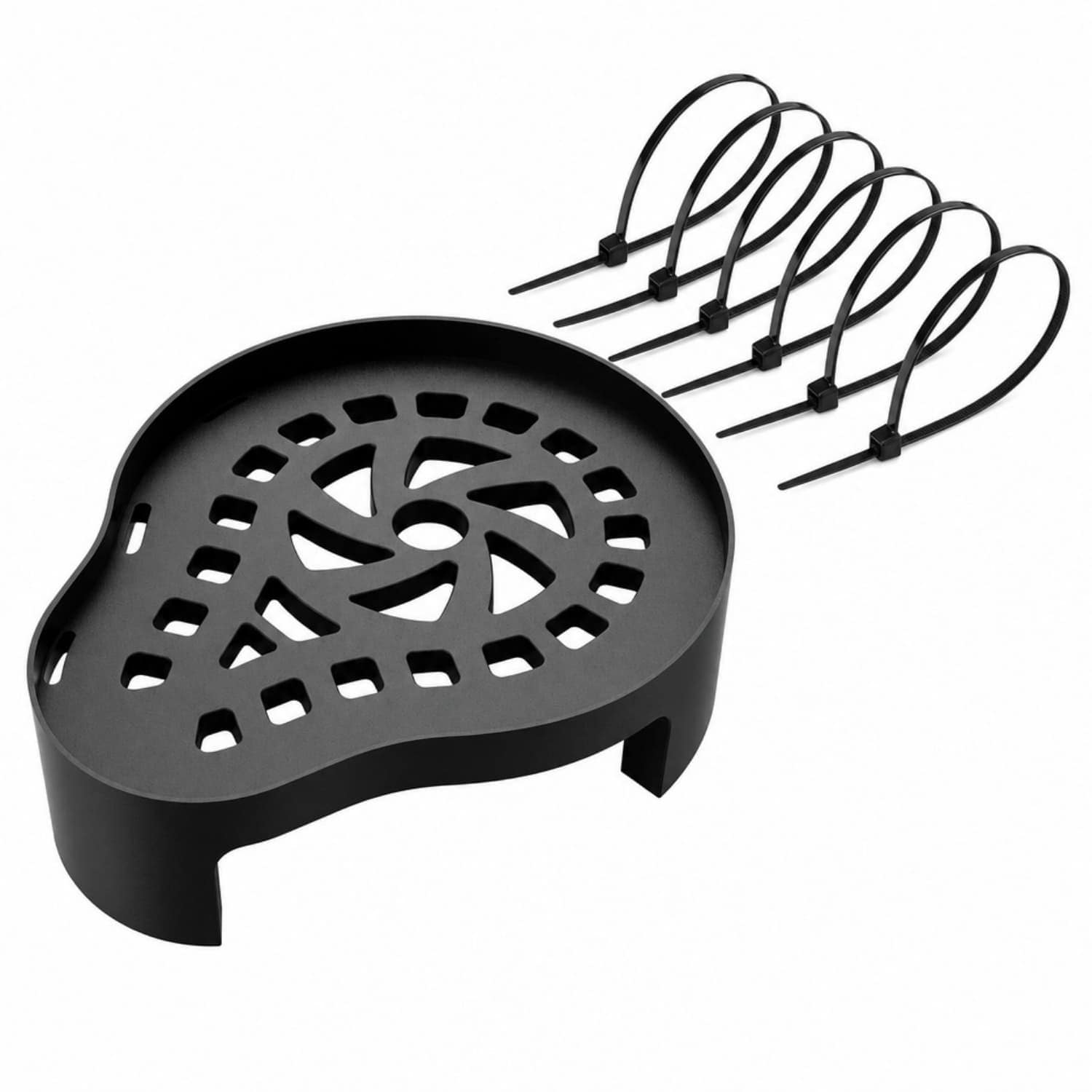 OGETFUUR - Heavy-Duty Black Sump Pump Stand with Reusable Heavy-Duty Cable Ties for Basin Pond