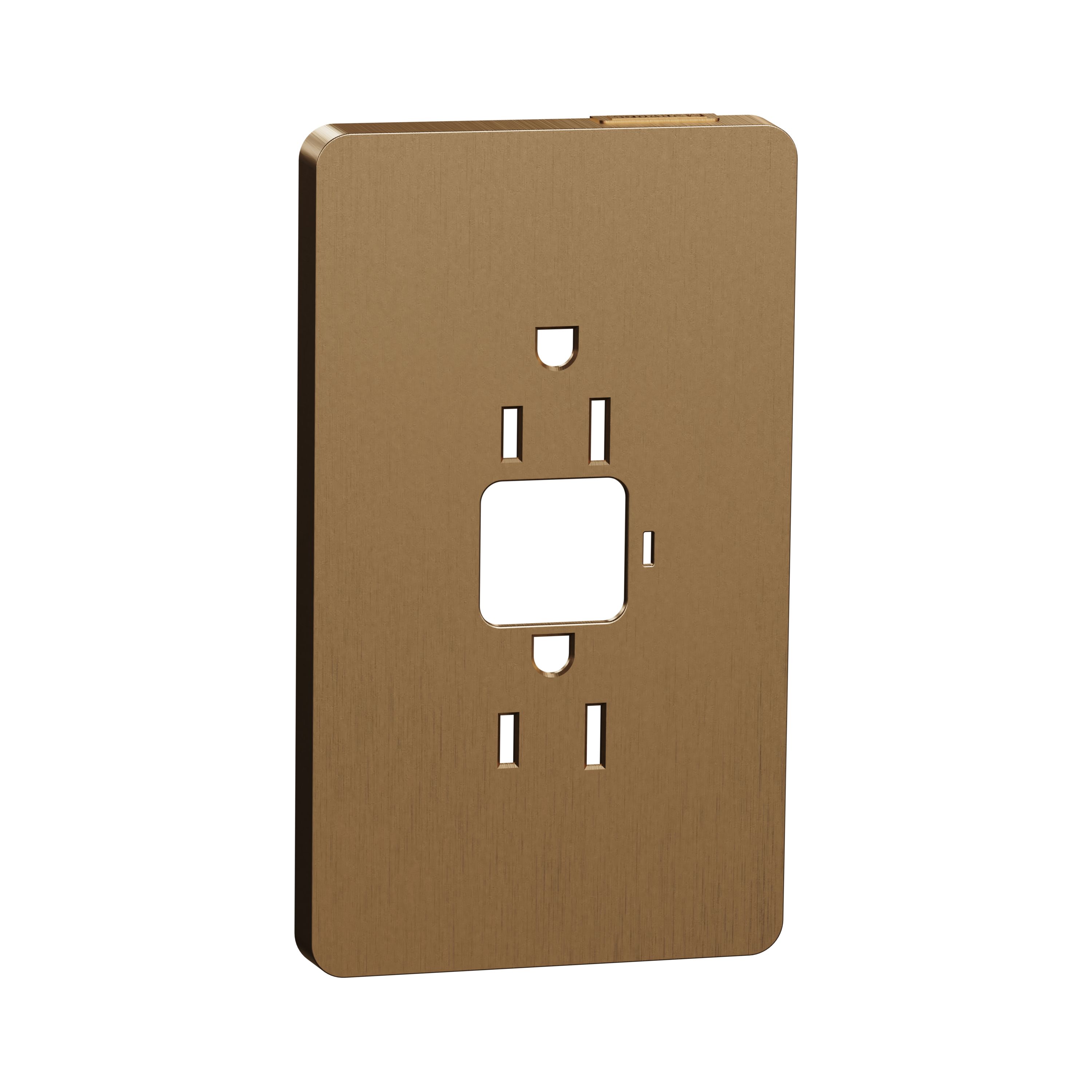 Square D SQWVS51101BZ XD Series 1-Gang Standard Size Bronze Polycarbonate Indoor Screwless Cover Wall Plate